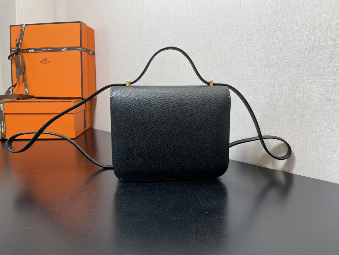 Hermès Constance 19 Epsom Gold Hardware 7.25"  x 6.25"  x 2.25"