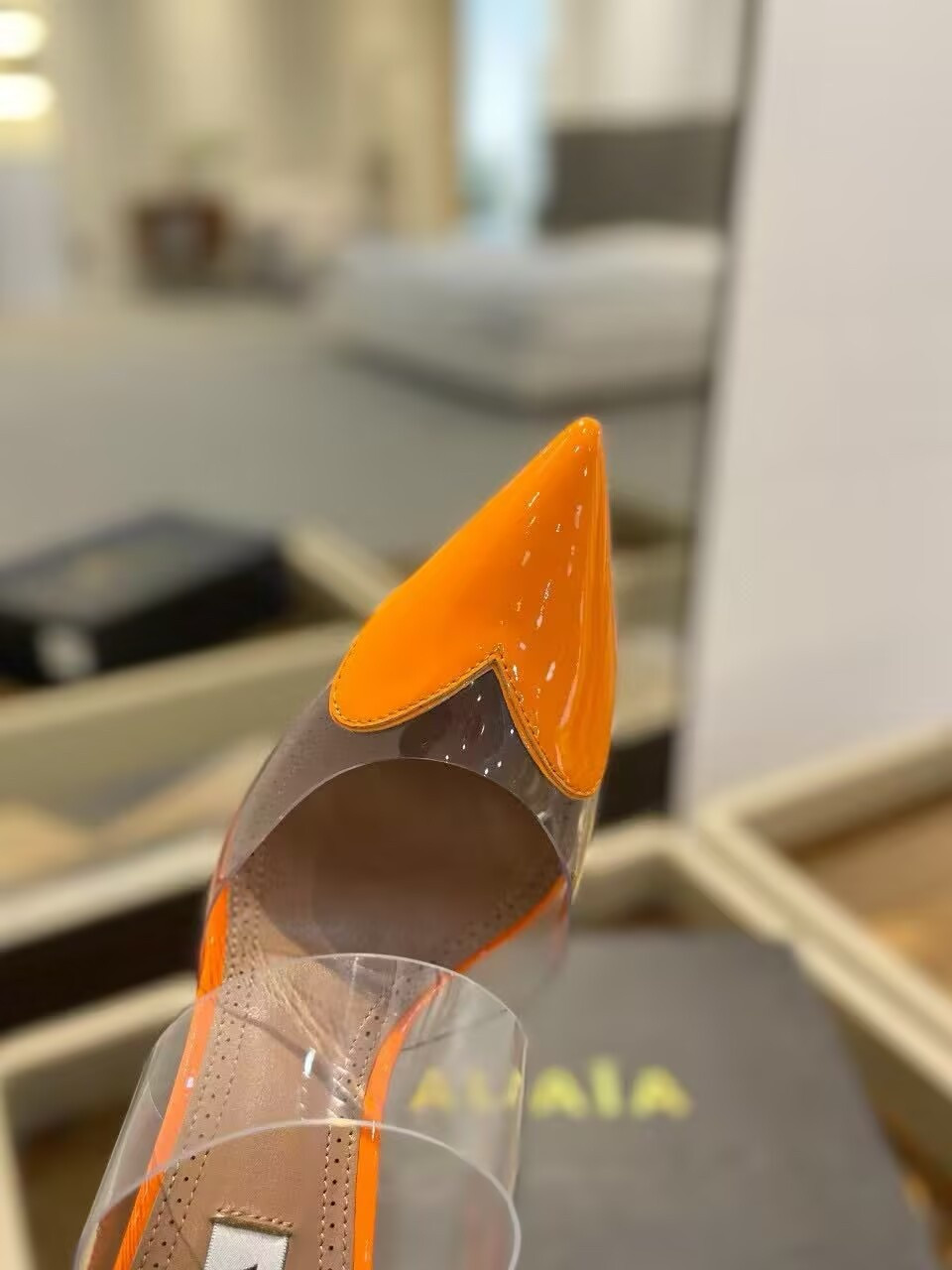 UA ALAÏA Le Coeur Mule Heart-Toe Slingback Pump 10.5cm Heel