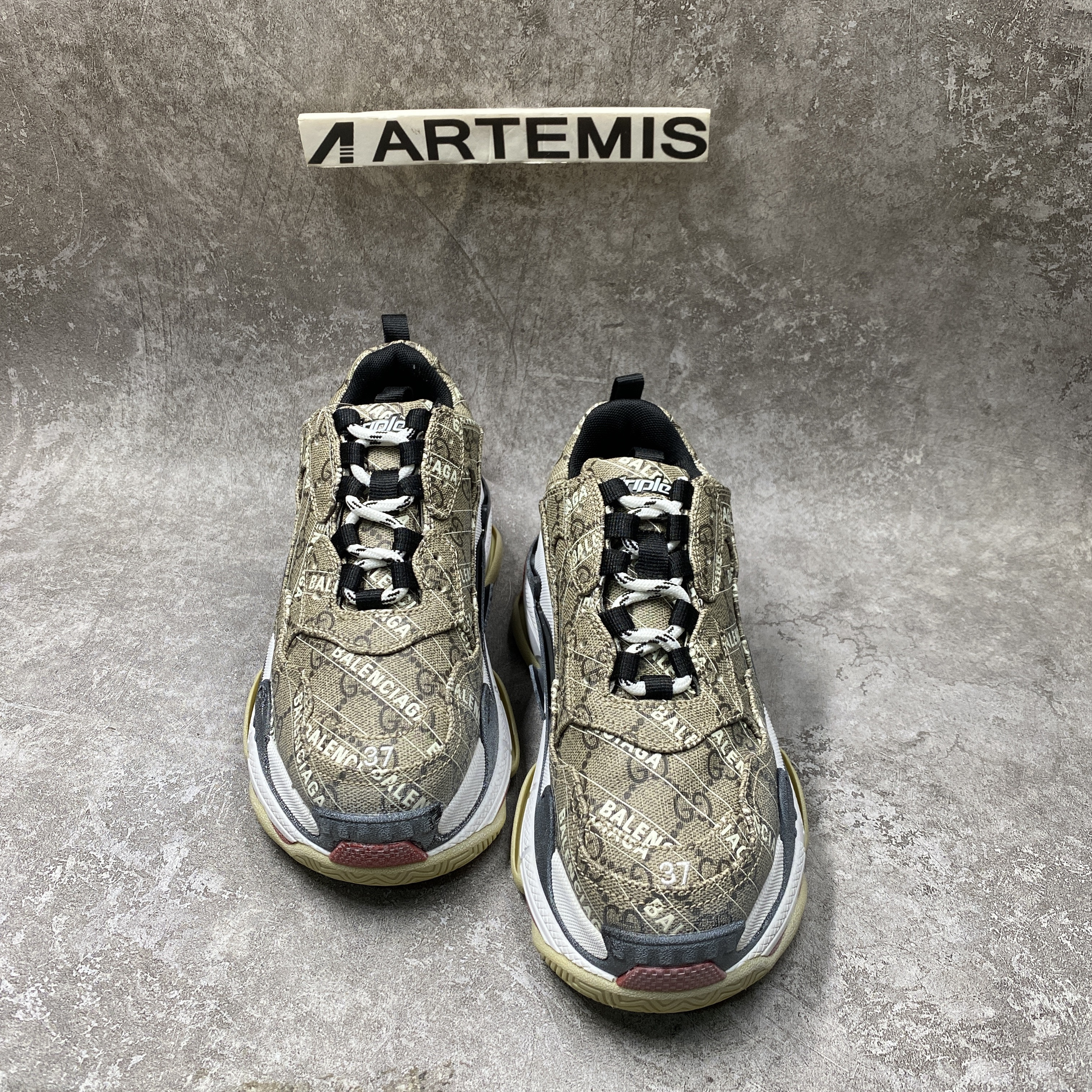 Balenciga x G The Hacker Project Triple S Beige