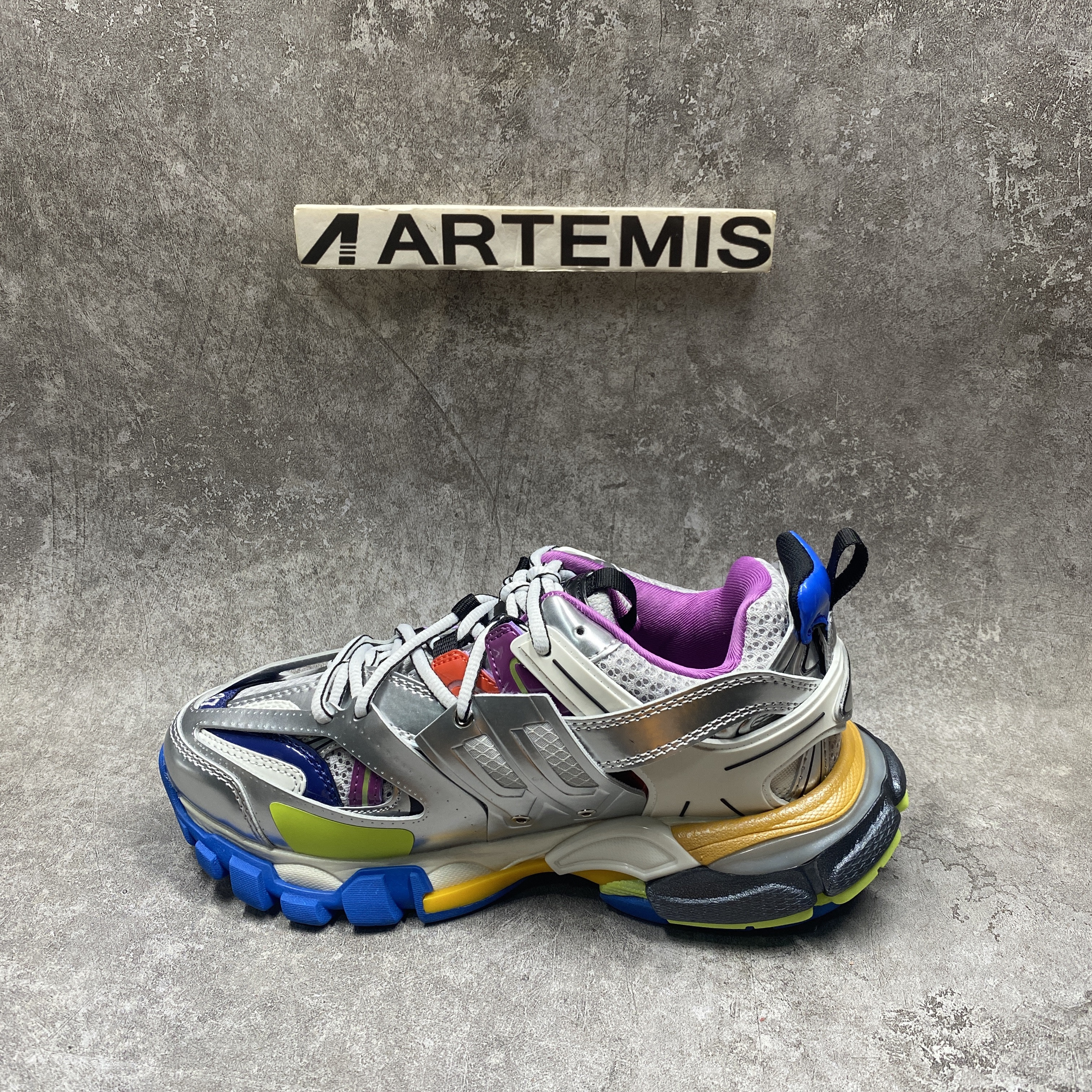 Balenciga Track Sneaker in Silver