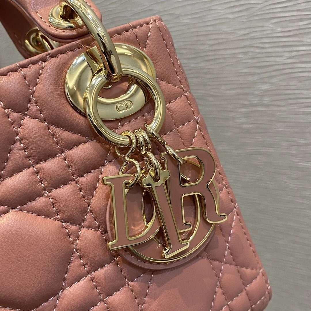 mini lady D*or D*oramour bag 6.5 x 6 x 3 inches