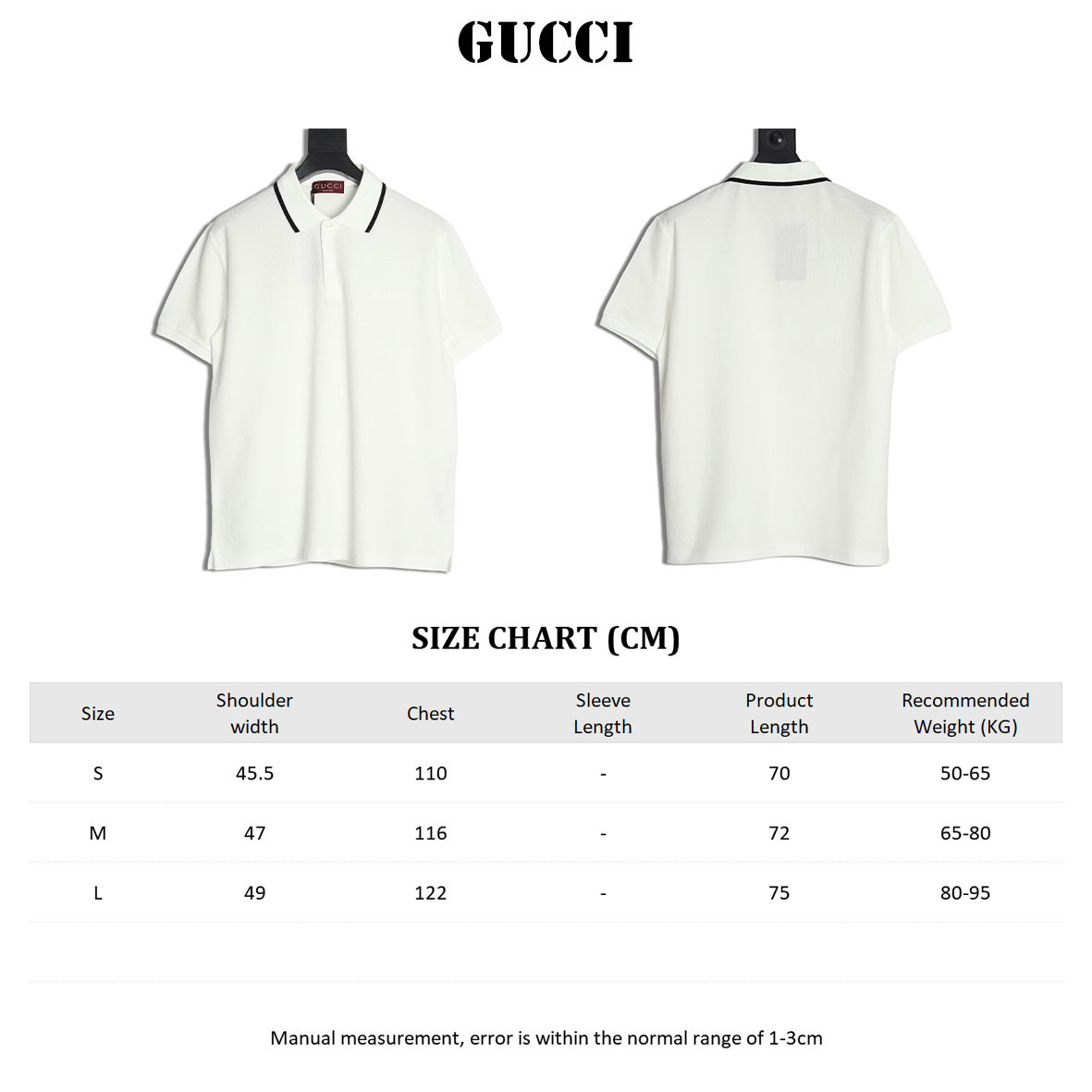 G*u*i guc short-sleeved polo shirt