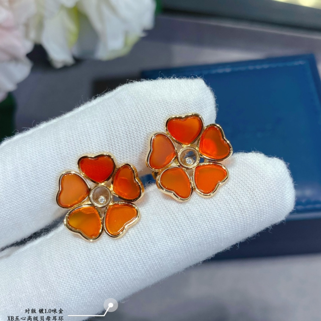 Chopard Five Hearts Mother-of-Pearl Earrings