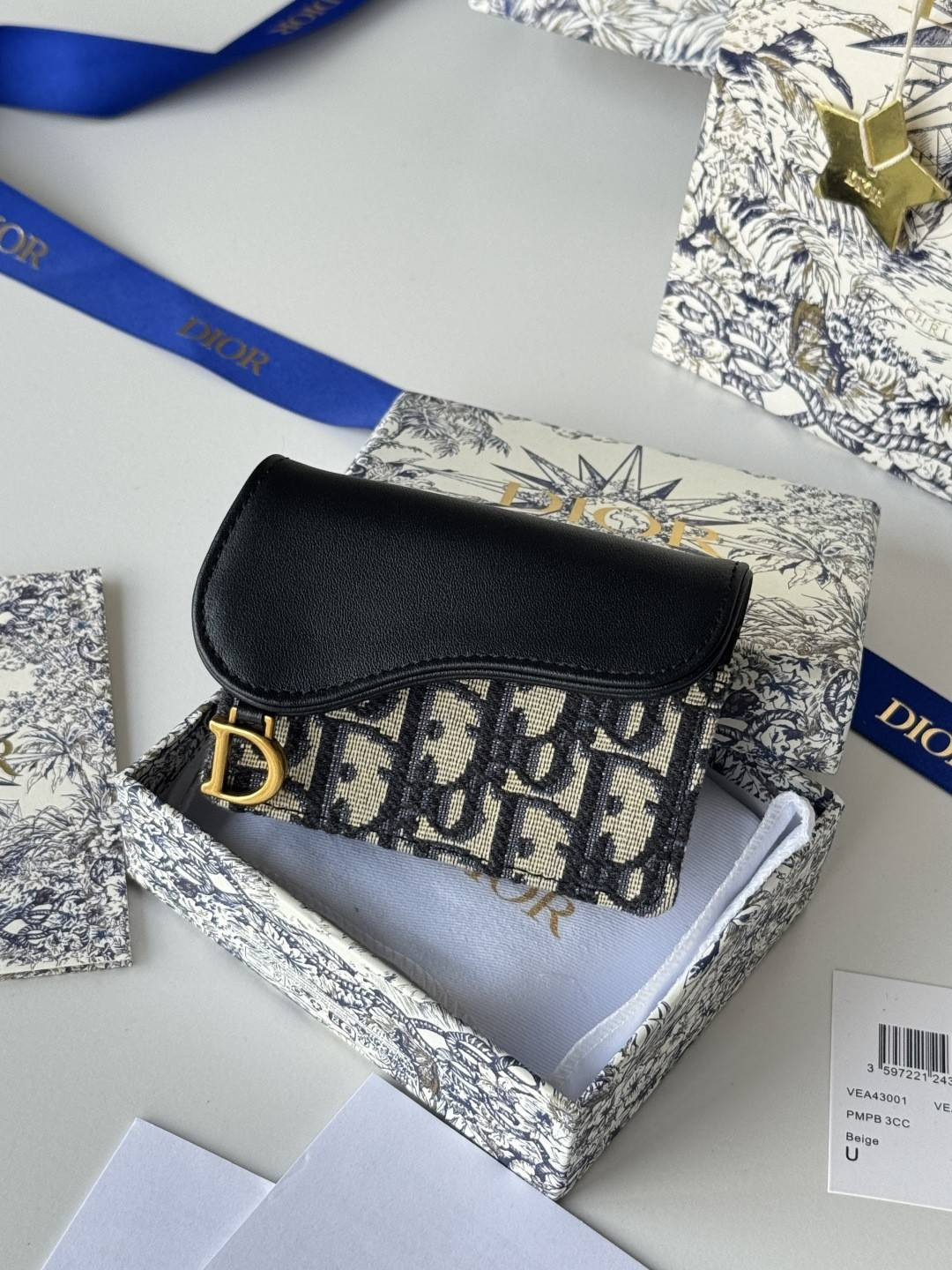 D*or saddle bloom card holder 11x7.5x3cm