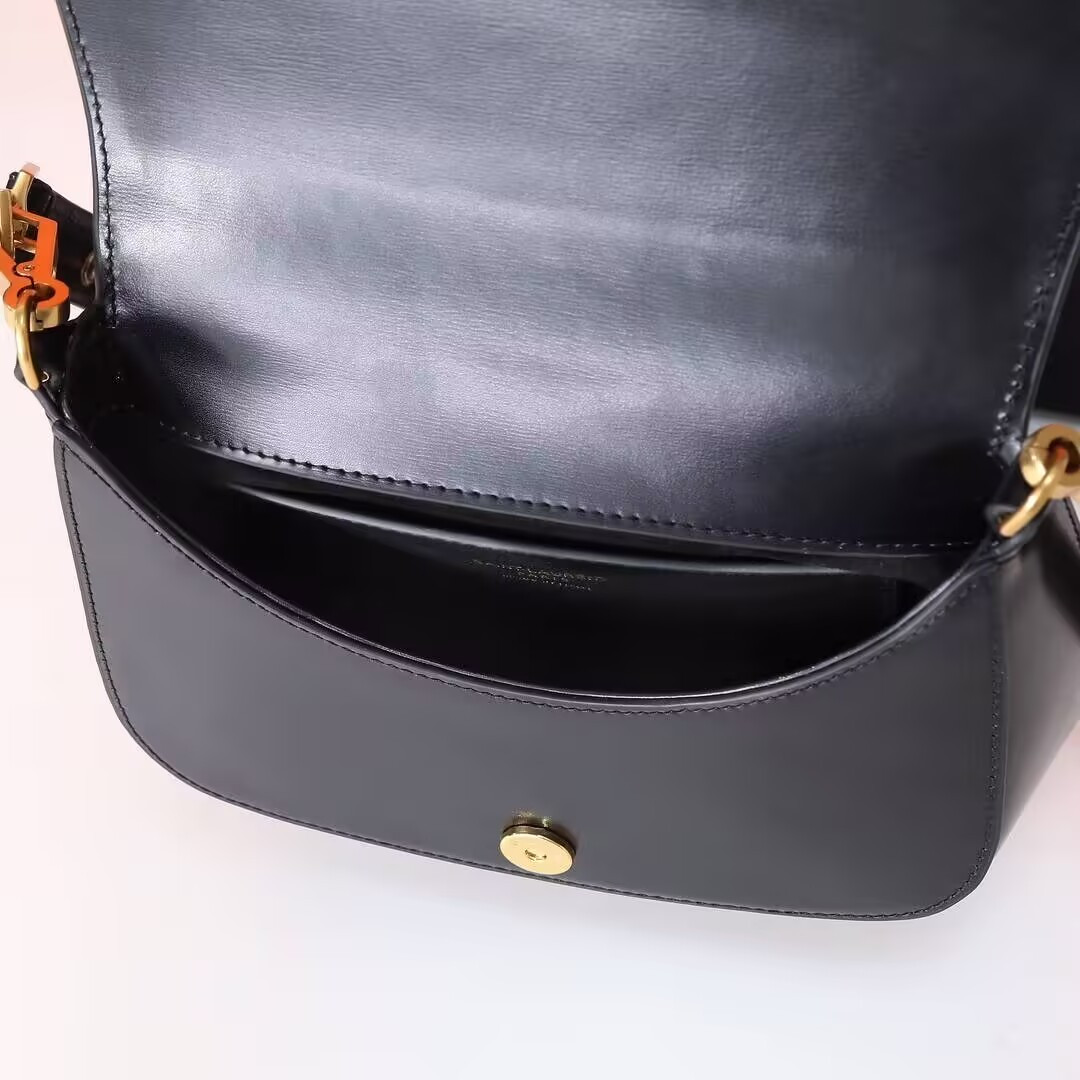 y*l voltaire top handle in box Sa**t Lau*nt 17.5x21x8cm