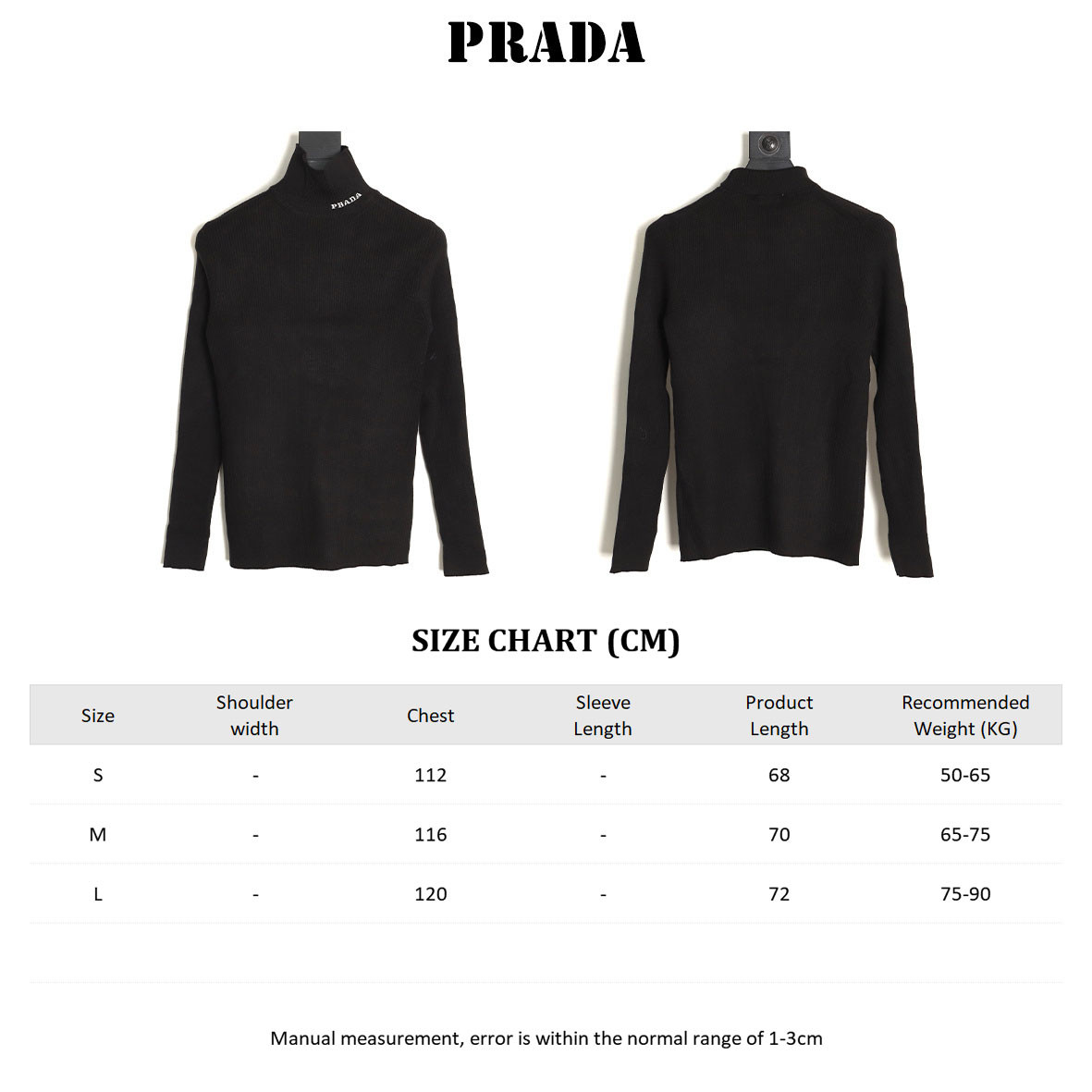 Pra*a 22fw high collar base knitting sweaters