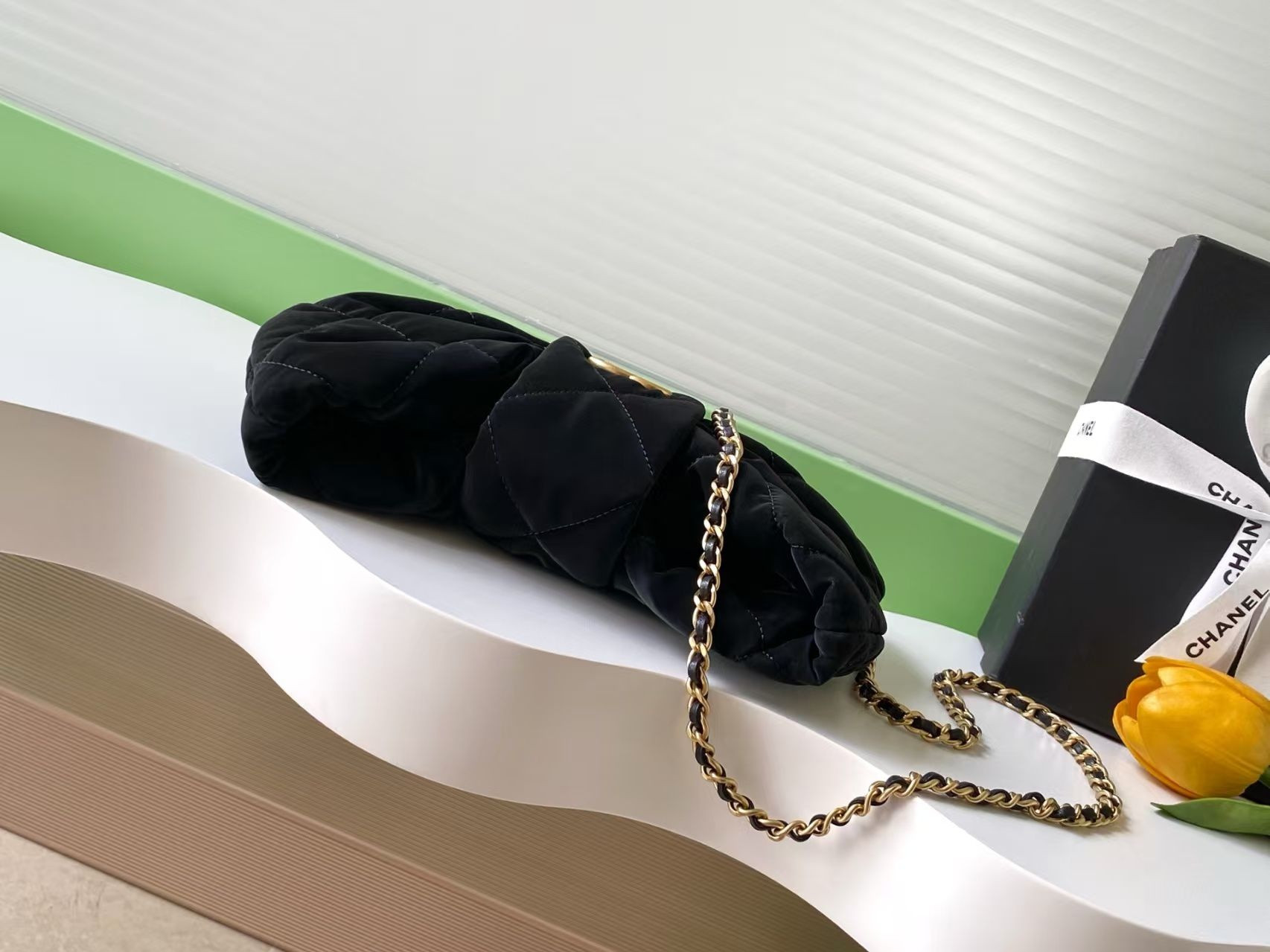 Ch*el mini bow bag 18x26x5cm