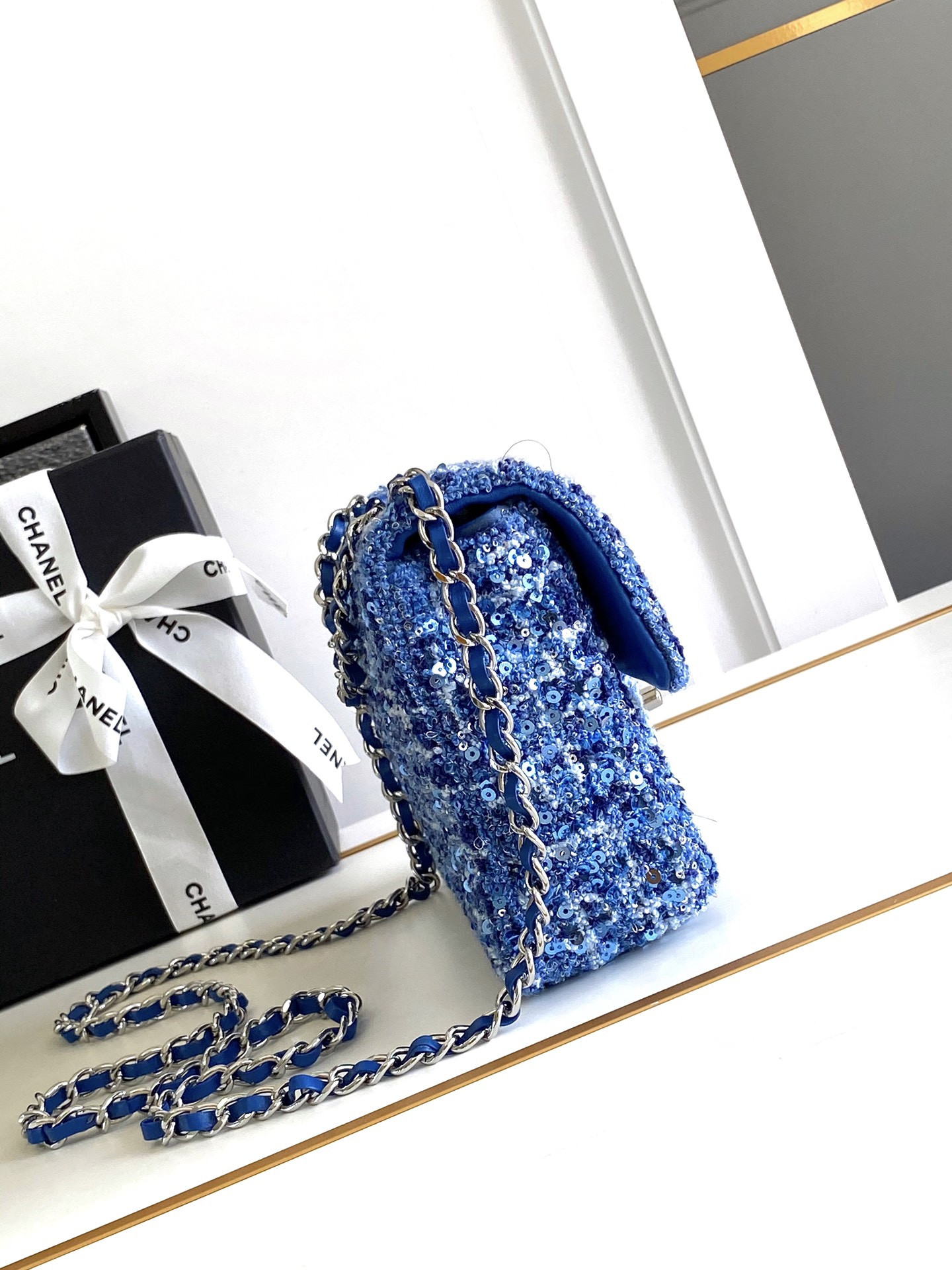 Ch*el mini cf rose gold hardware 20x15x7cm