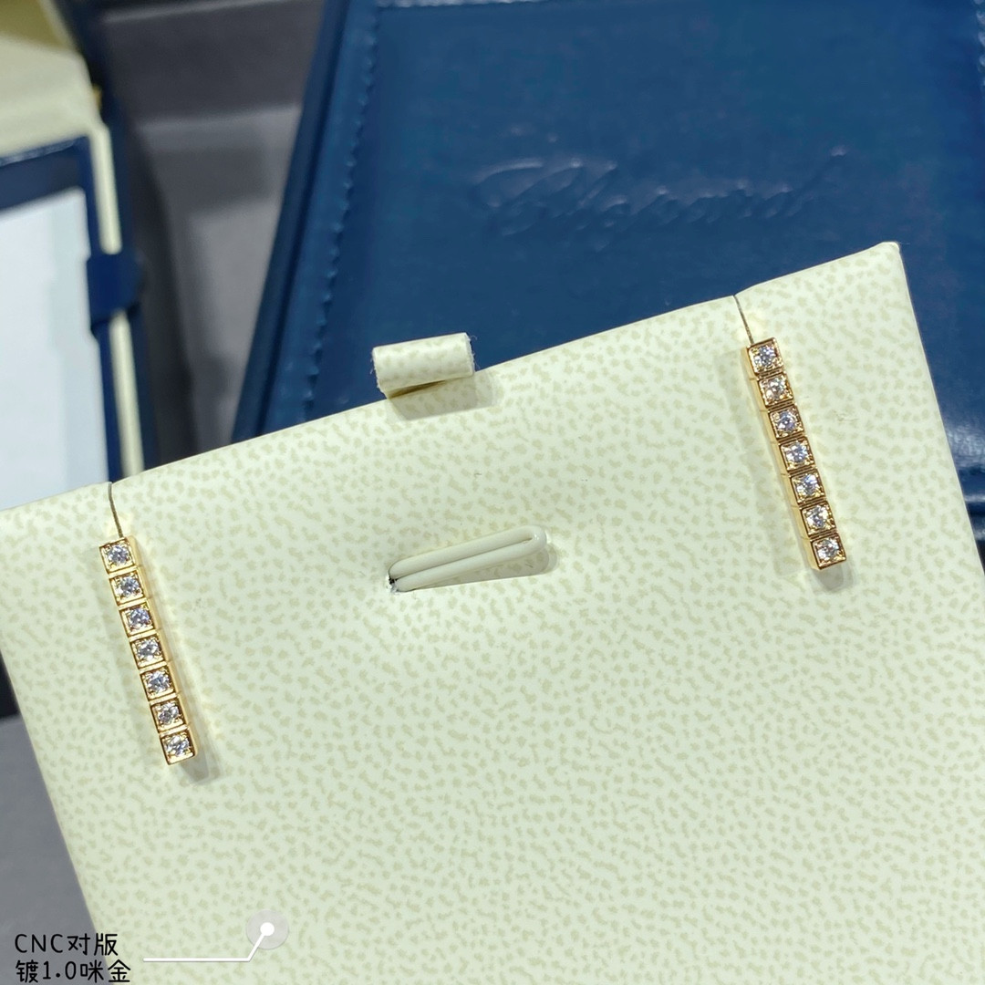 chopard full Di*m*nd bar earrings