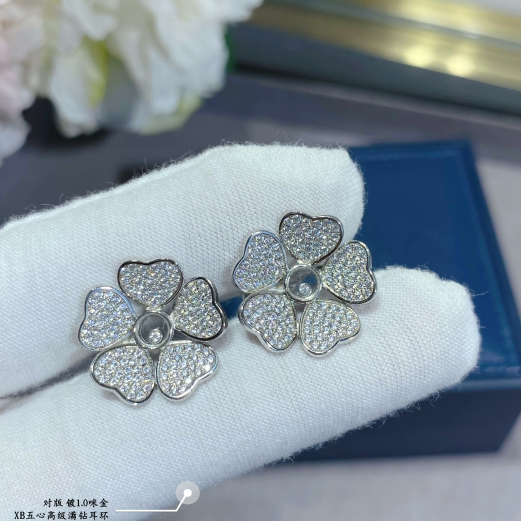 chopard five hearts full Di*m*nd earrings