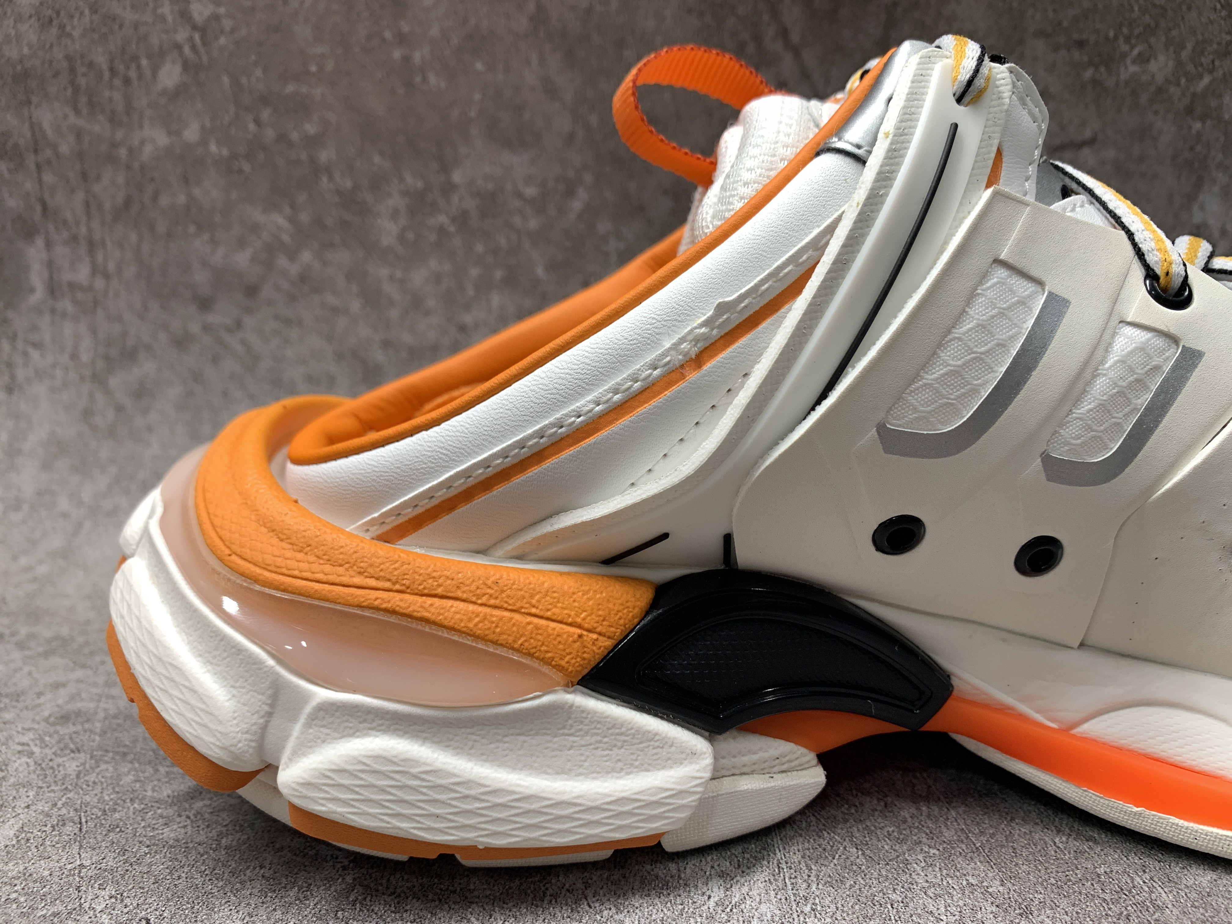 Balenciga Track Mule White Orange