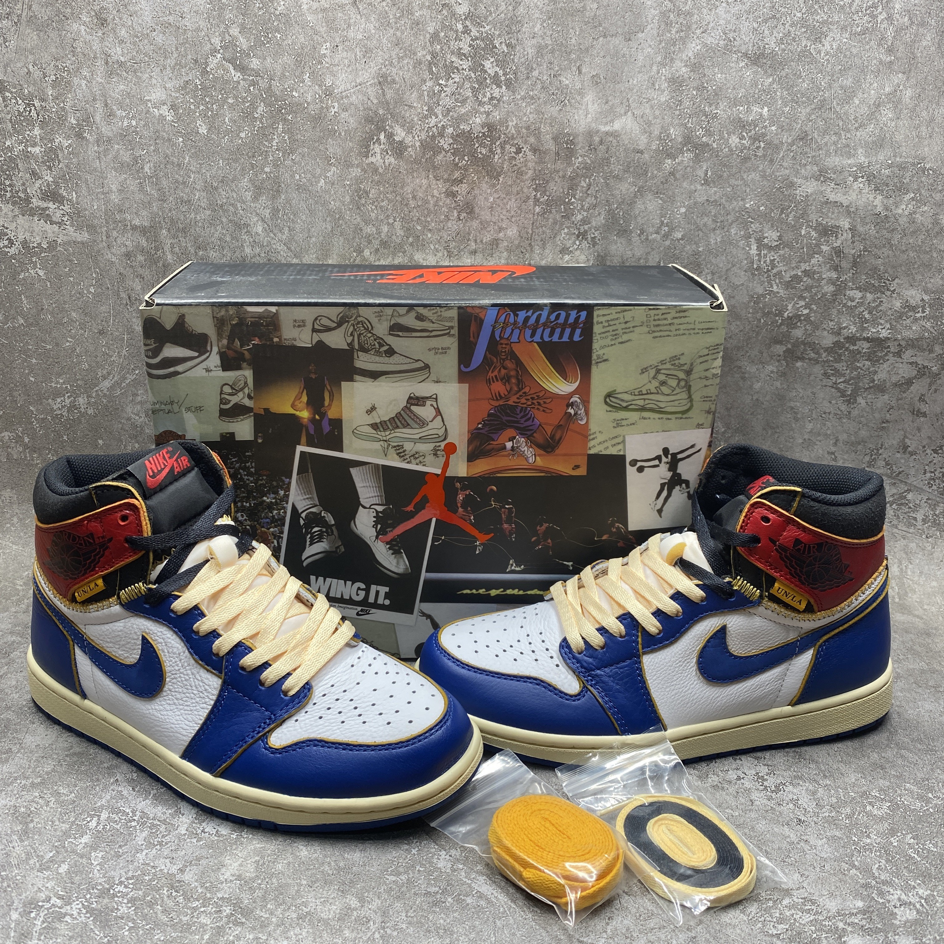 Air Jordan 1 Retro High Union Los Angeles Blue Toe