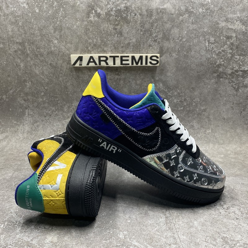 1V x Nike Air Force 1 Low By Virgil Abloh Black Metallic Silver