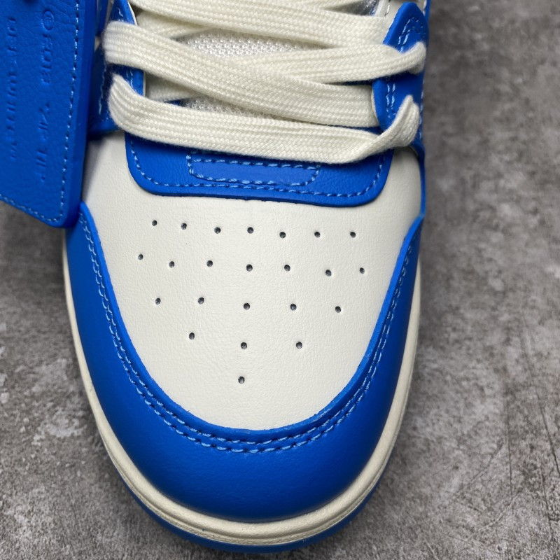 OFF-WHITE Out Of Office OOO Low Tops White Blue