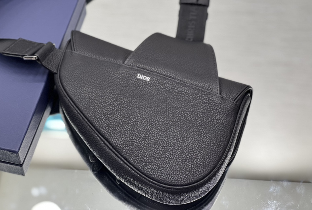 ch**an D*or x shawn stussy grained calfskin saddle 26 x 19 x 4.5 cm