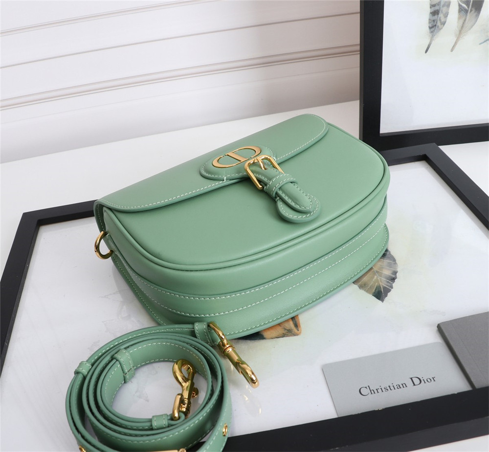 medium D*or bobby bag green box calfskin