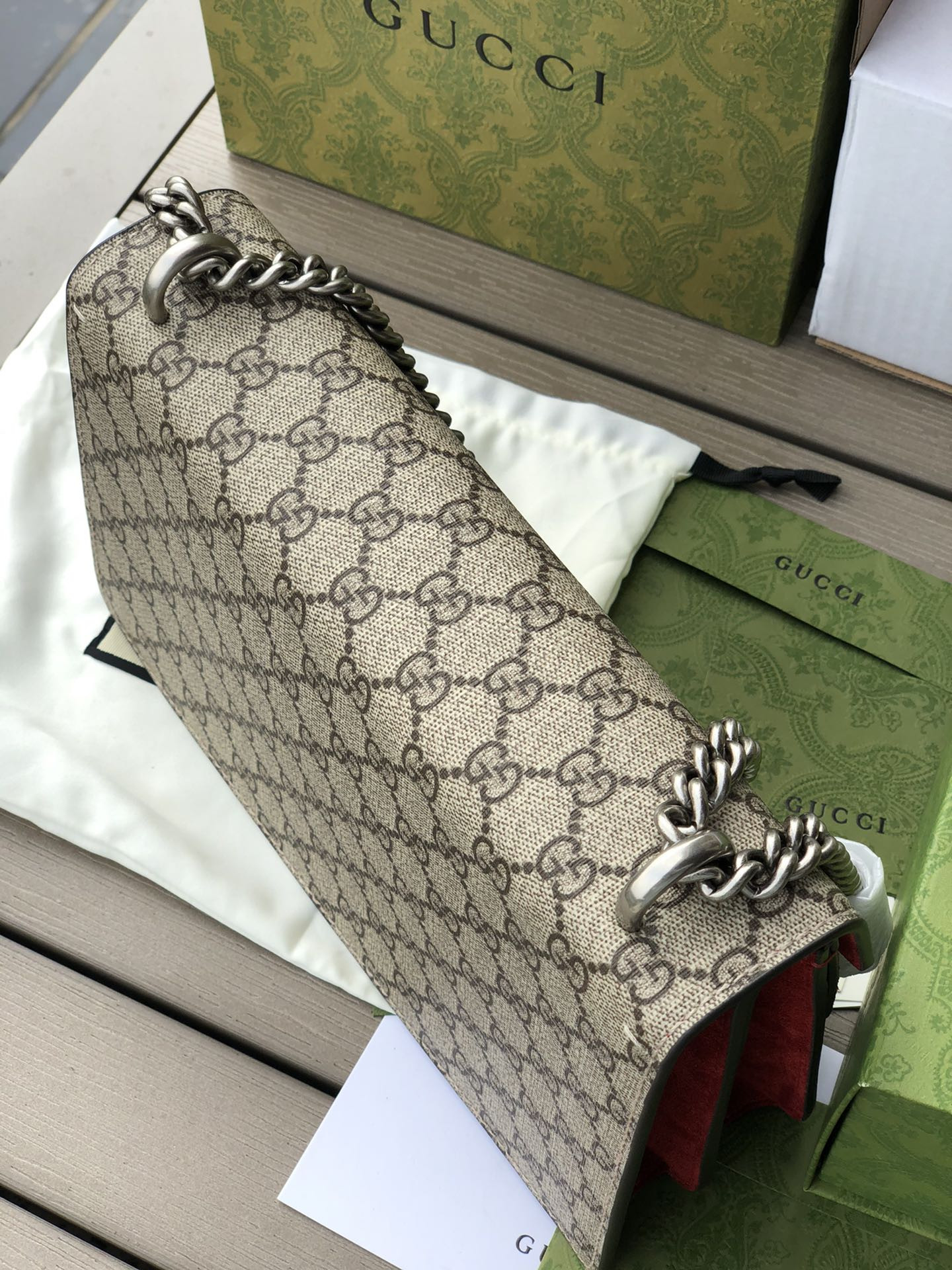 G*u*i dionysus small shoulder bag 11"wx7"hx3.5"d