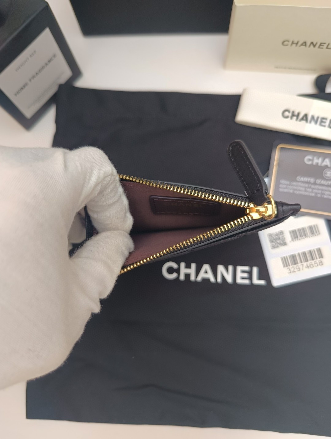 Ch*el card holder 9x11.5cm