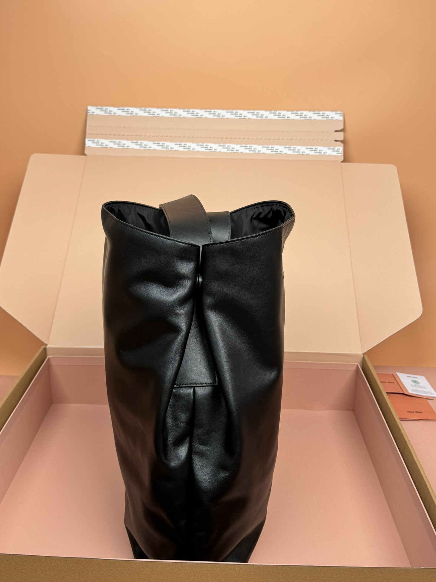 Miu Miu Leather Hobo Bag 41×46×11cm