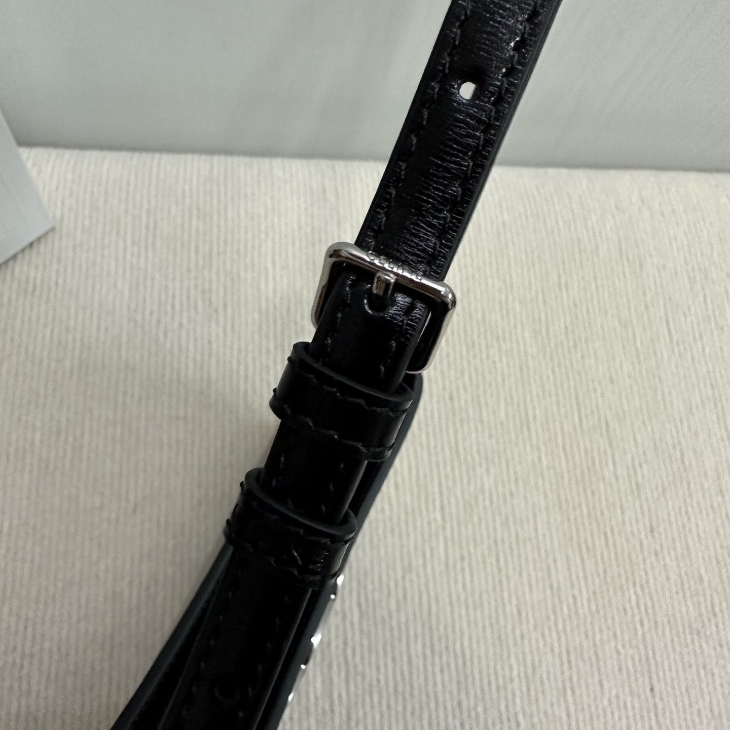 Ce**e medium tilly bag in shiny calfskin 22x13.5x4cm