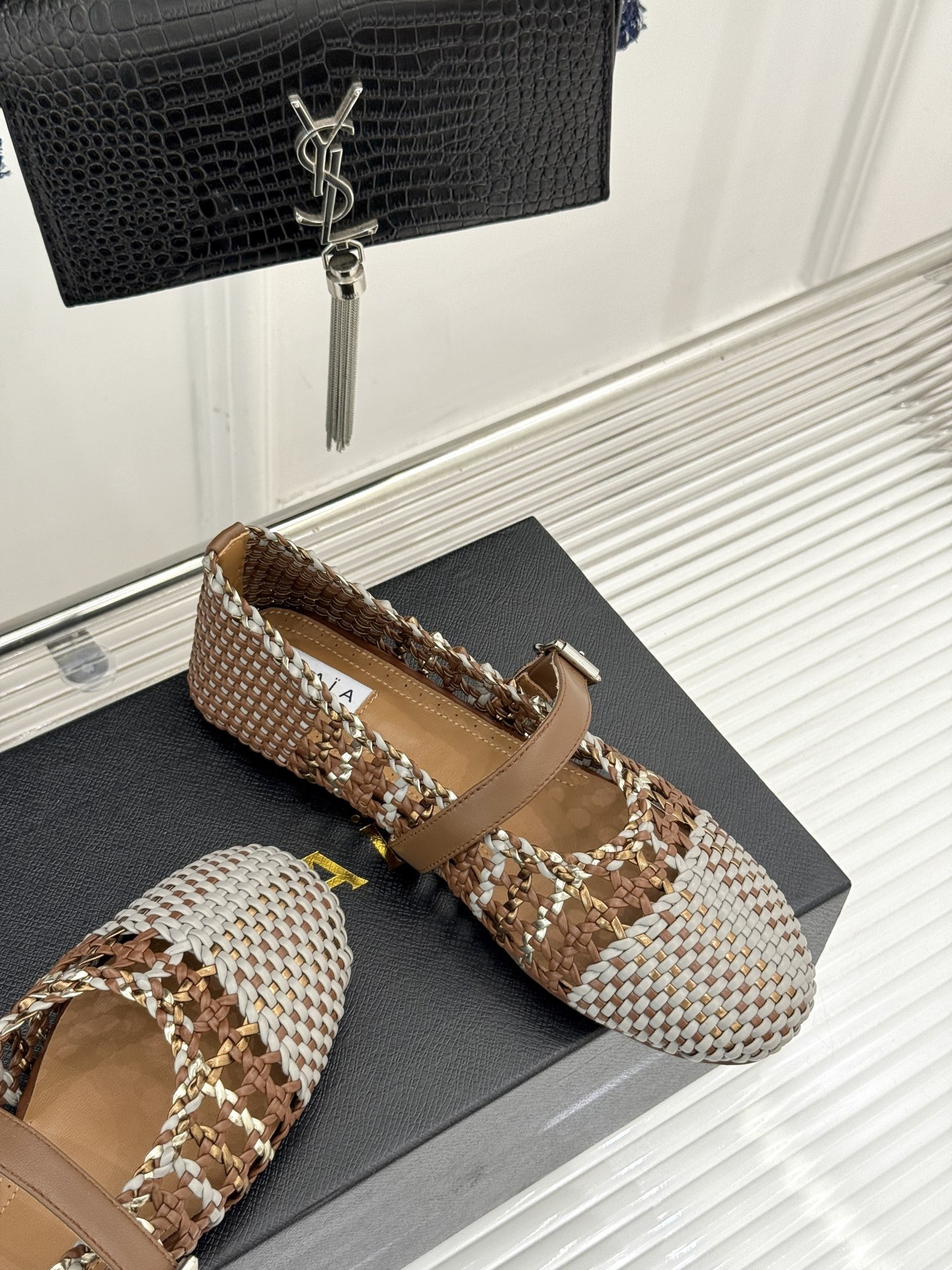 UA Alaïa Hollow Woven Mary Jane Flats(Customized Size 7-10 days production time)