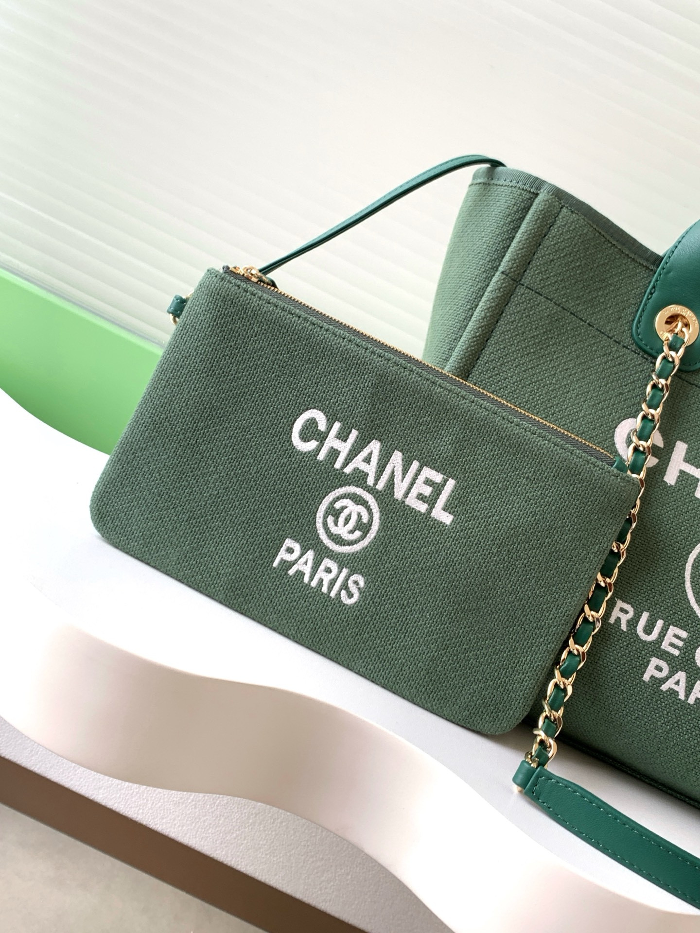 Chanel Deauville Tote Shopping Bag 33x22x13cm