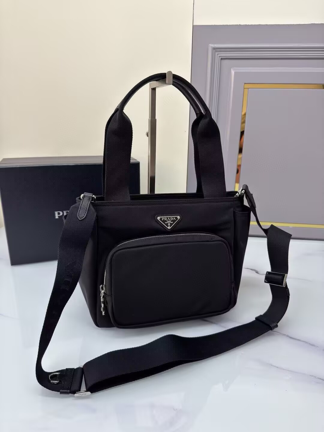 Prada Re-Nylon Tote Bag 22x26x13cm