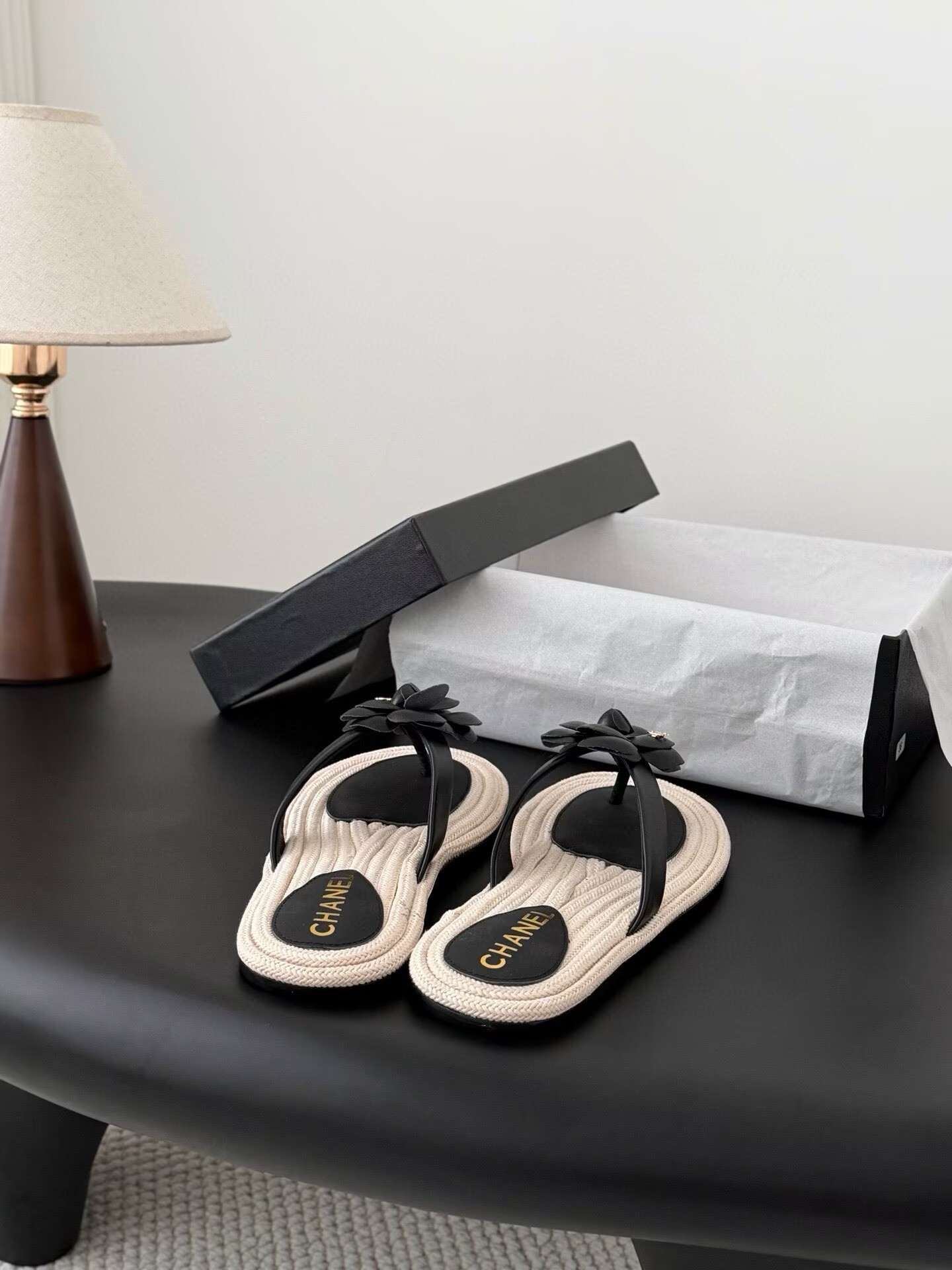 UA Chanel Thongs Slides
