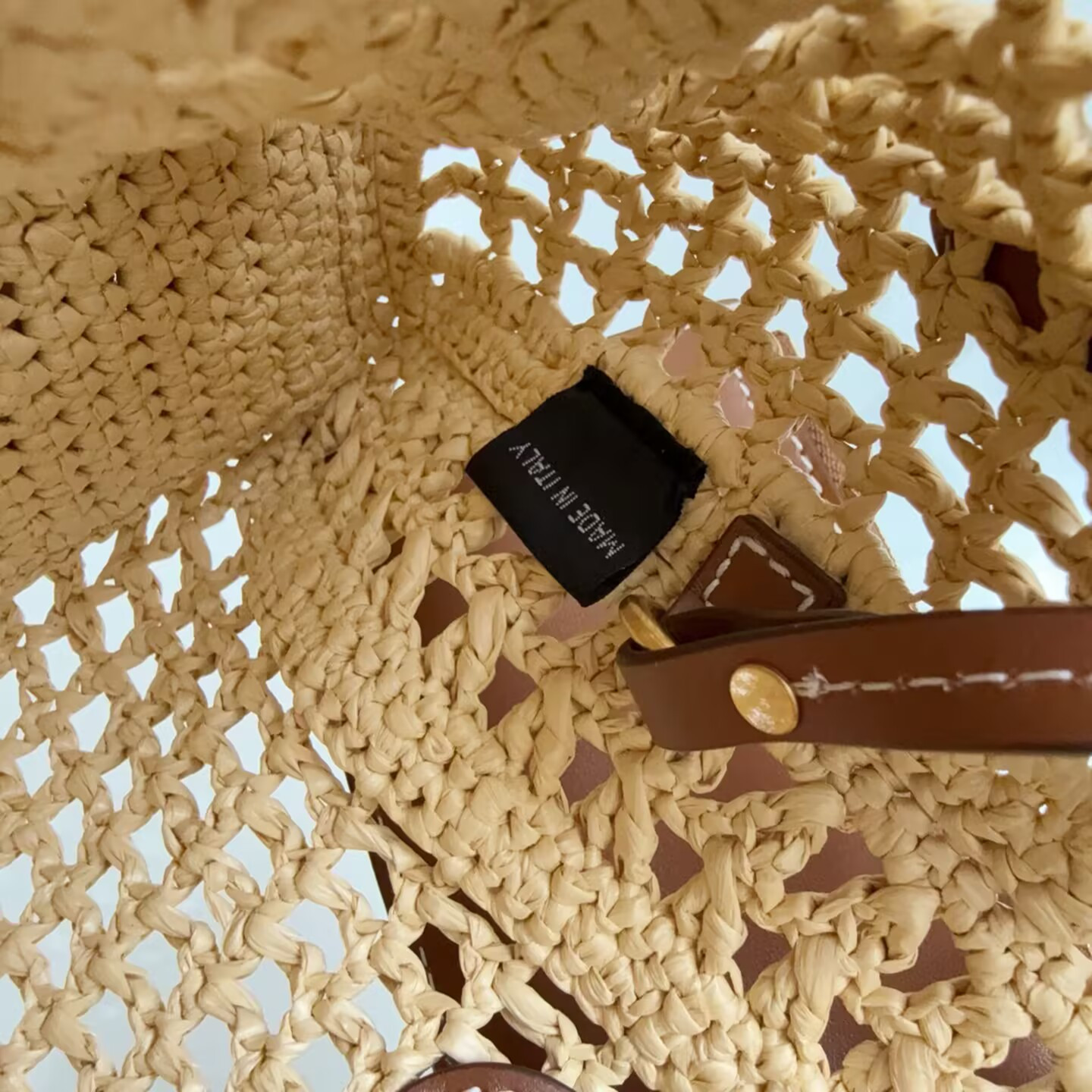 Miu Miu Raffia Handbag 14x25.5x9.5cm