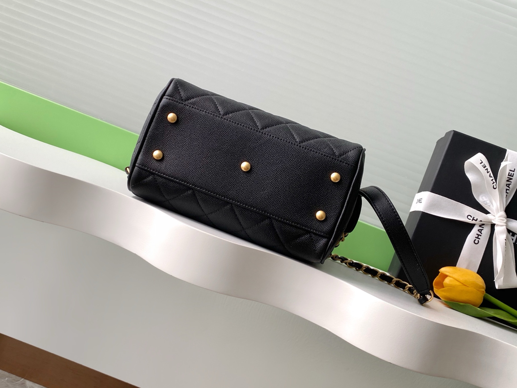 Chanel Bowling Bag 17x21x13cm