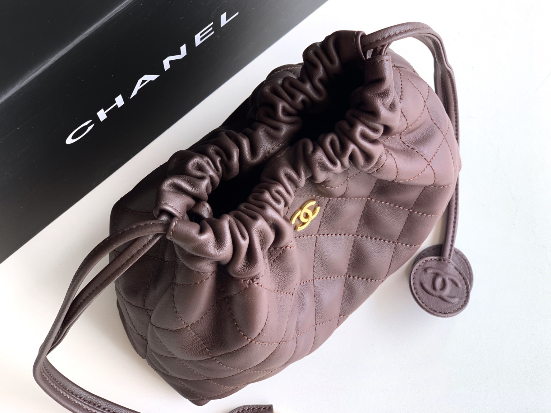 Chanel Clutch with Leather Strap AP5227 17x22x8cm