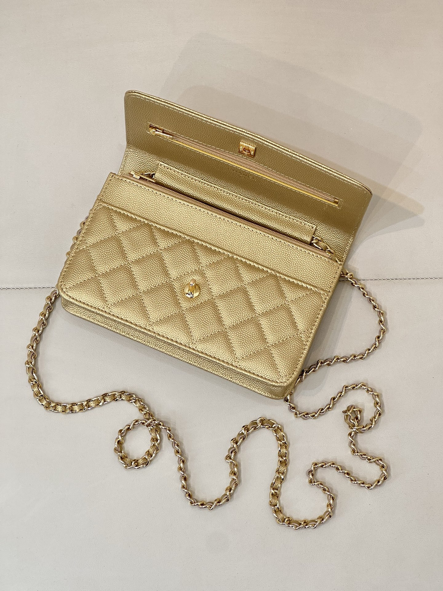 CHANEL WOC CLASSIC WALLET ON CHAIN 13x19x3cm