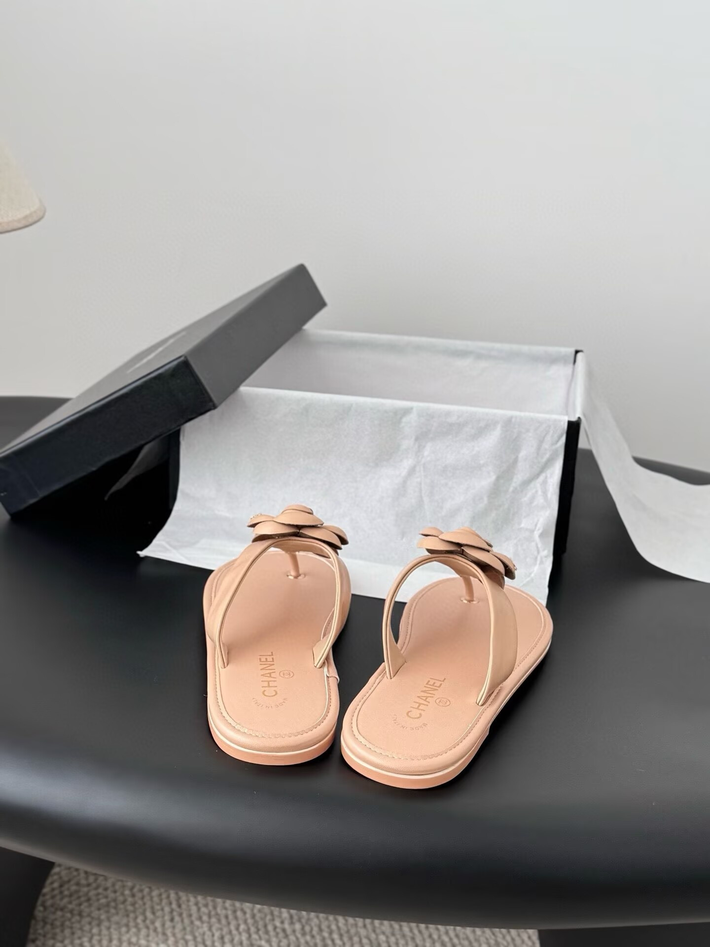 UA Chanel Thongs Slides