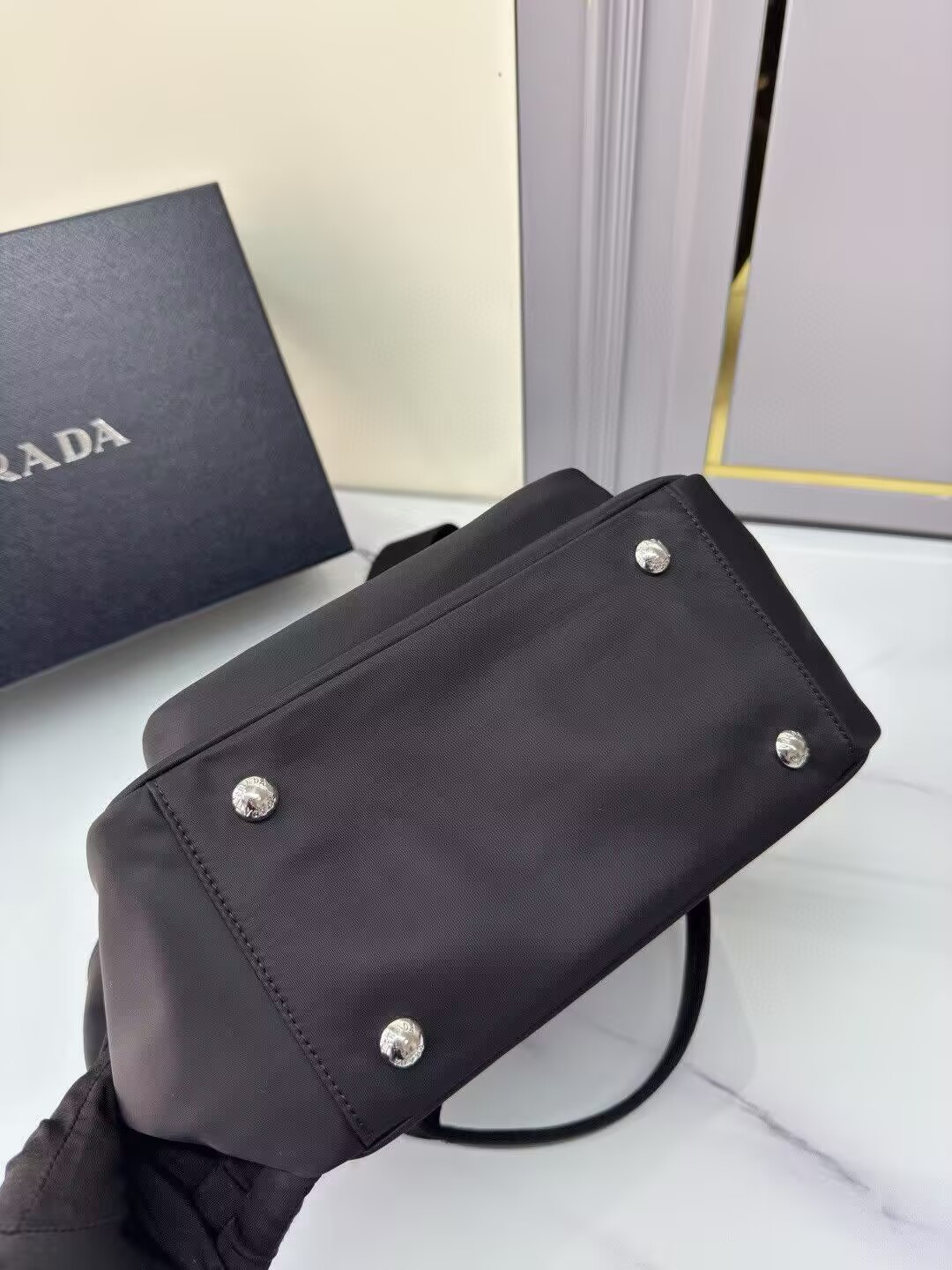 Prada Re-Nylon Tote Bag 22x26x13cm
