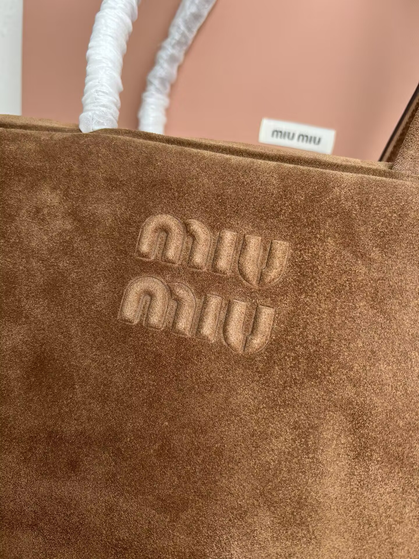 Miu Miu Suede Beau Bag 23x34x10cm