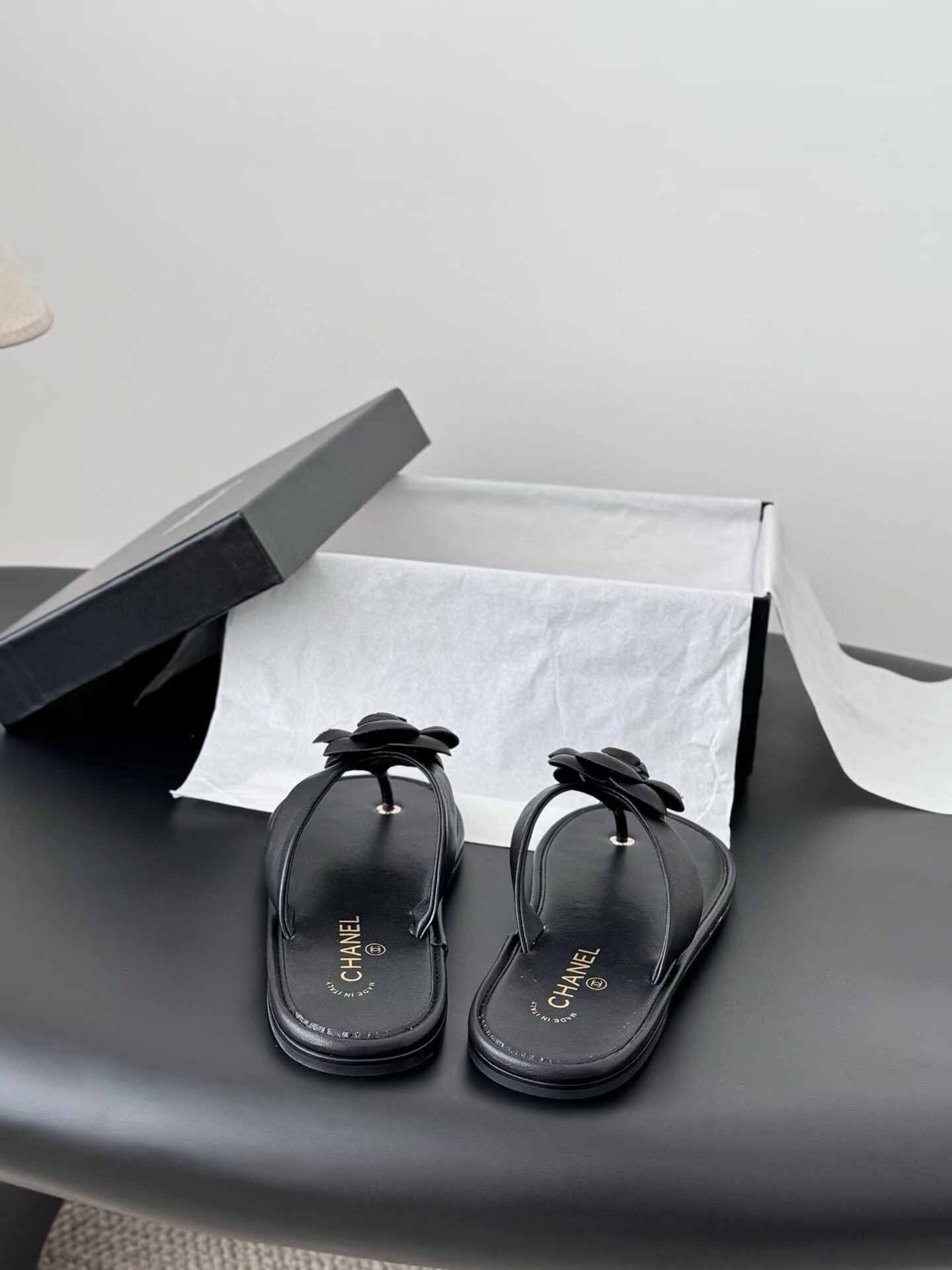 UA Chanel Thongs Slides