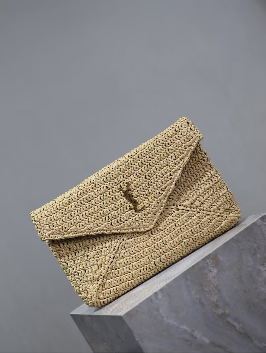 YSL CASSANDRE Large Envelope Pouch in Rope 29.5x18x4.5cm