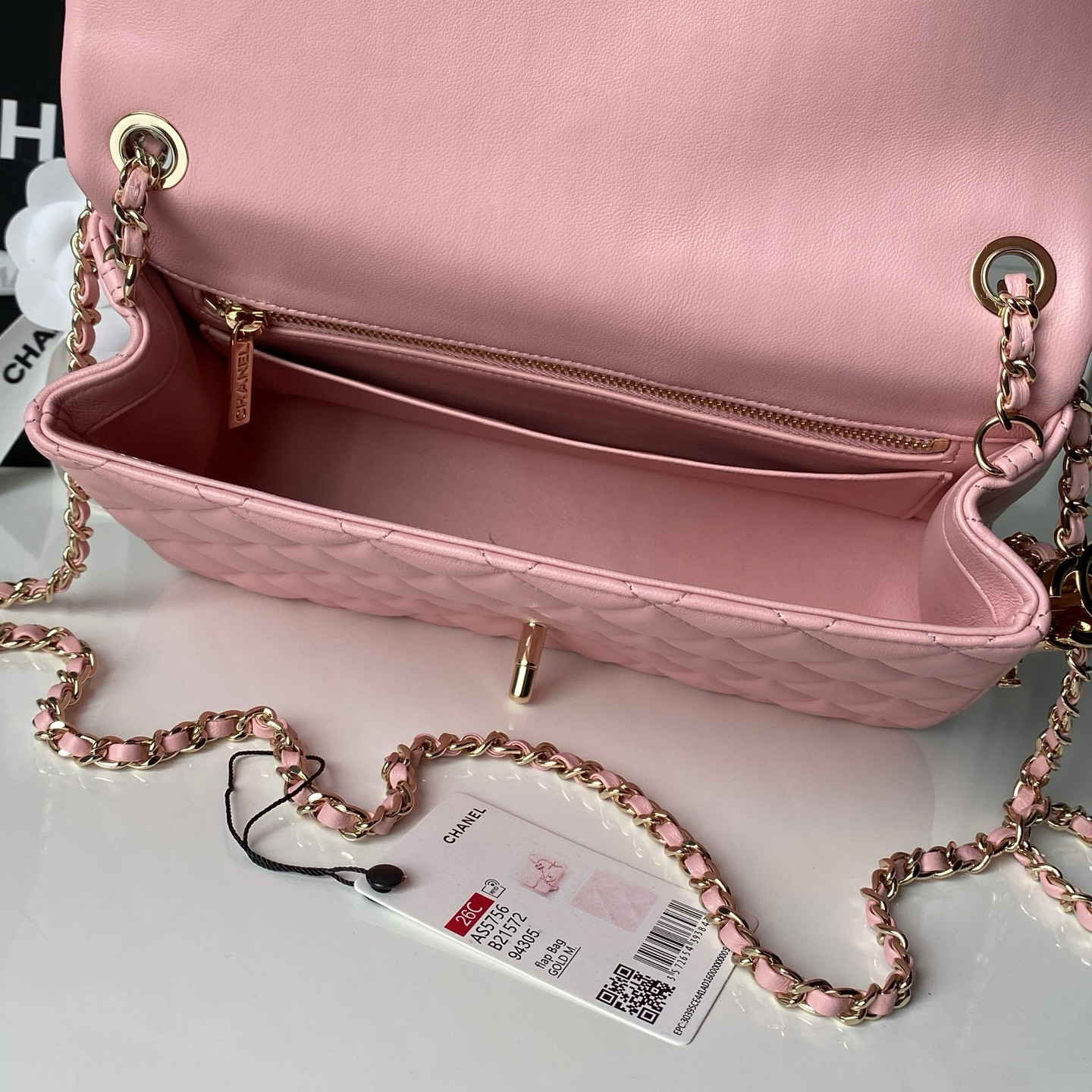 Chanel Classic Flap Handbag CF AS5756 14.5x23.5x7cm