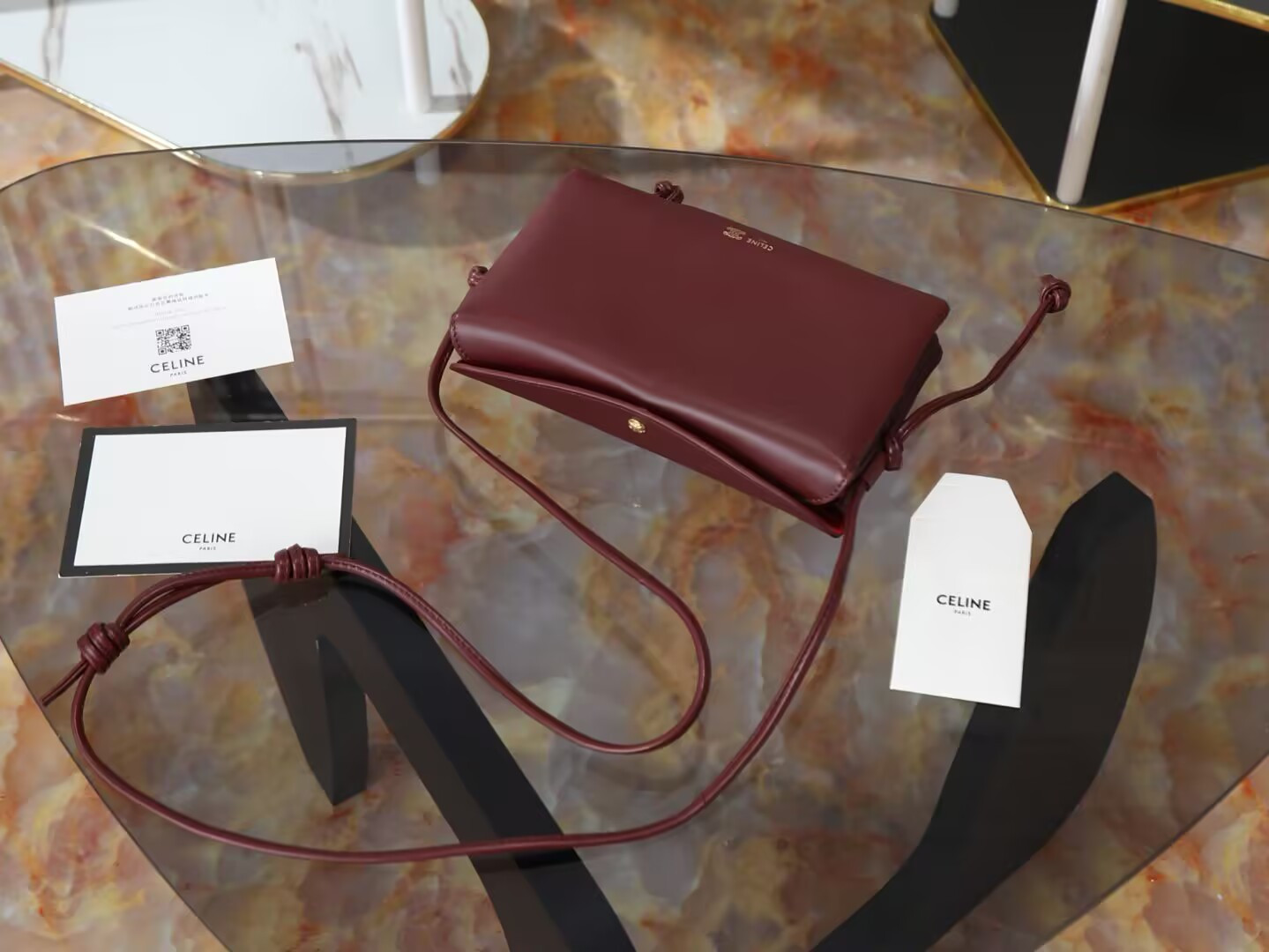 Celine TRIO FLAP IN Smooth Lambskin 22.5x13x3.5cm