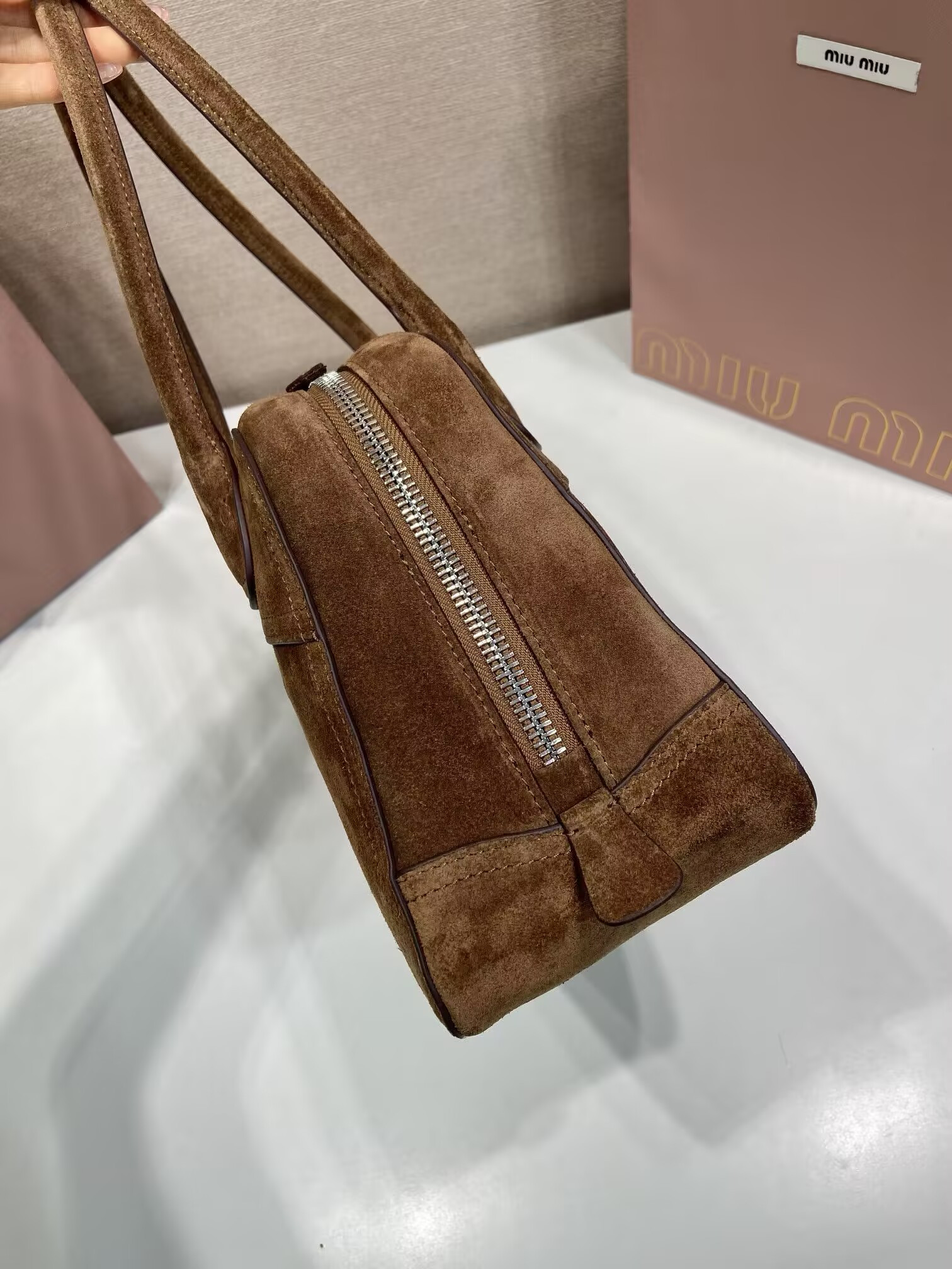Miu Miu Vivant Suede Bag 32x19.5x11cm