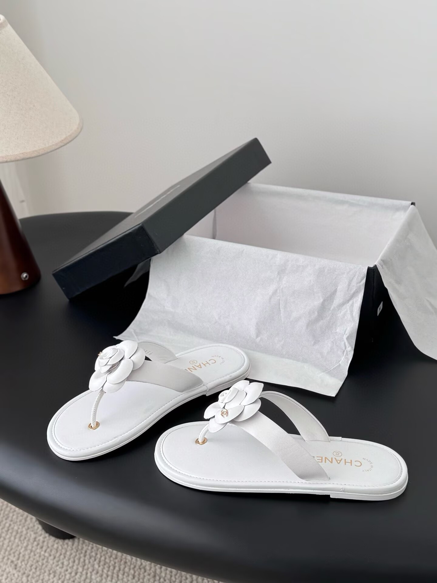 UA Chanel Thongs Slides