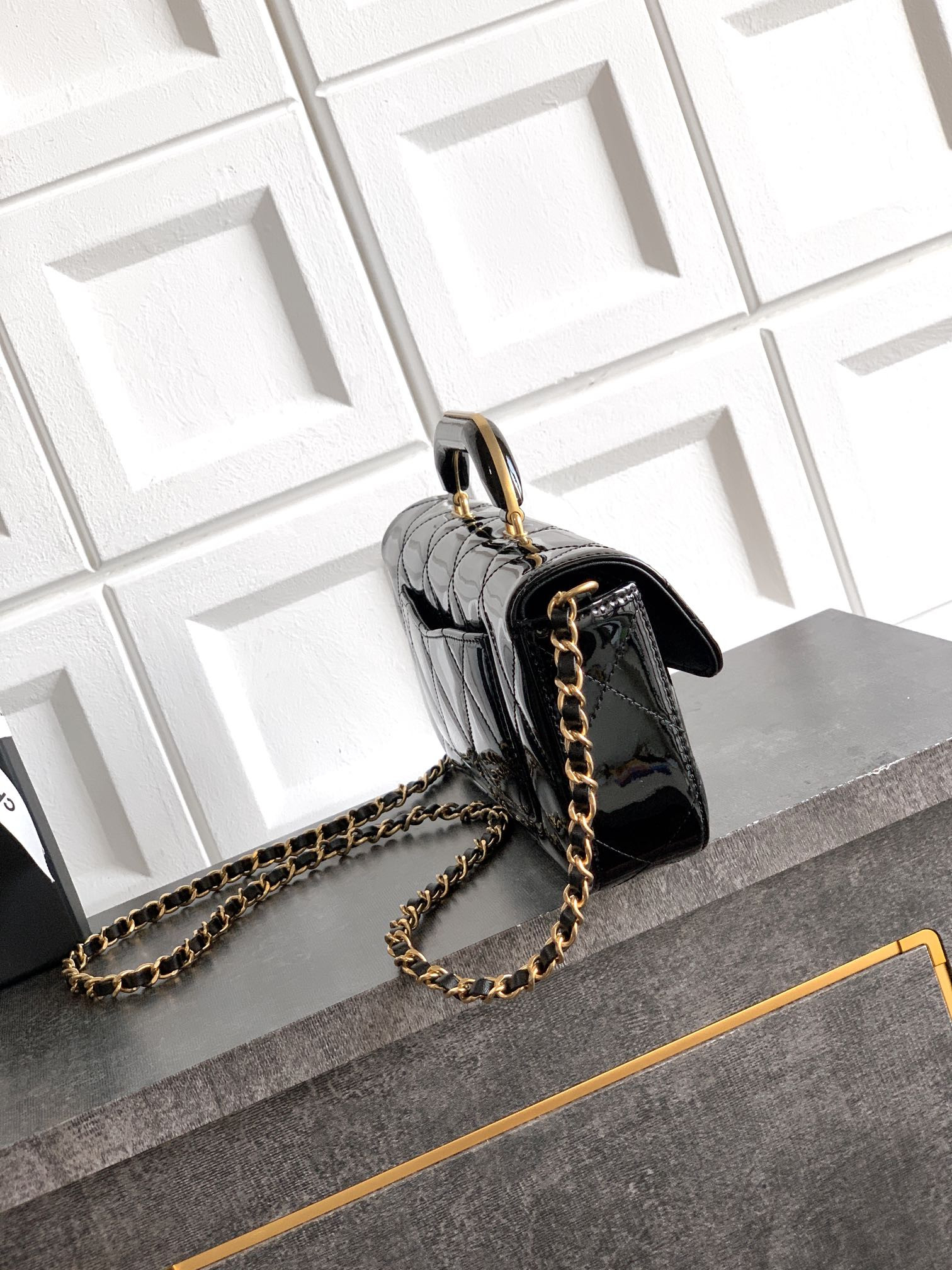 Chanel Large Flap Bag with Top Handle 12.5x30x5cm