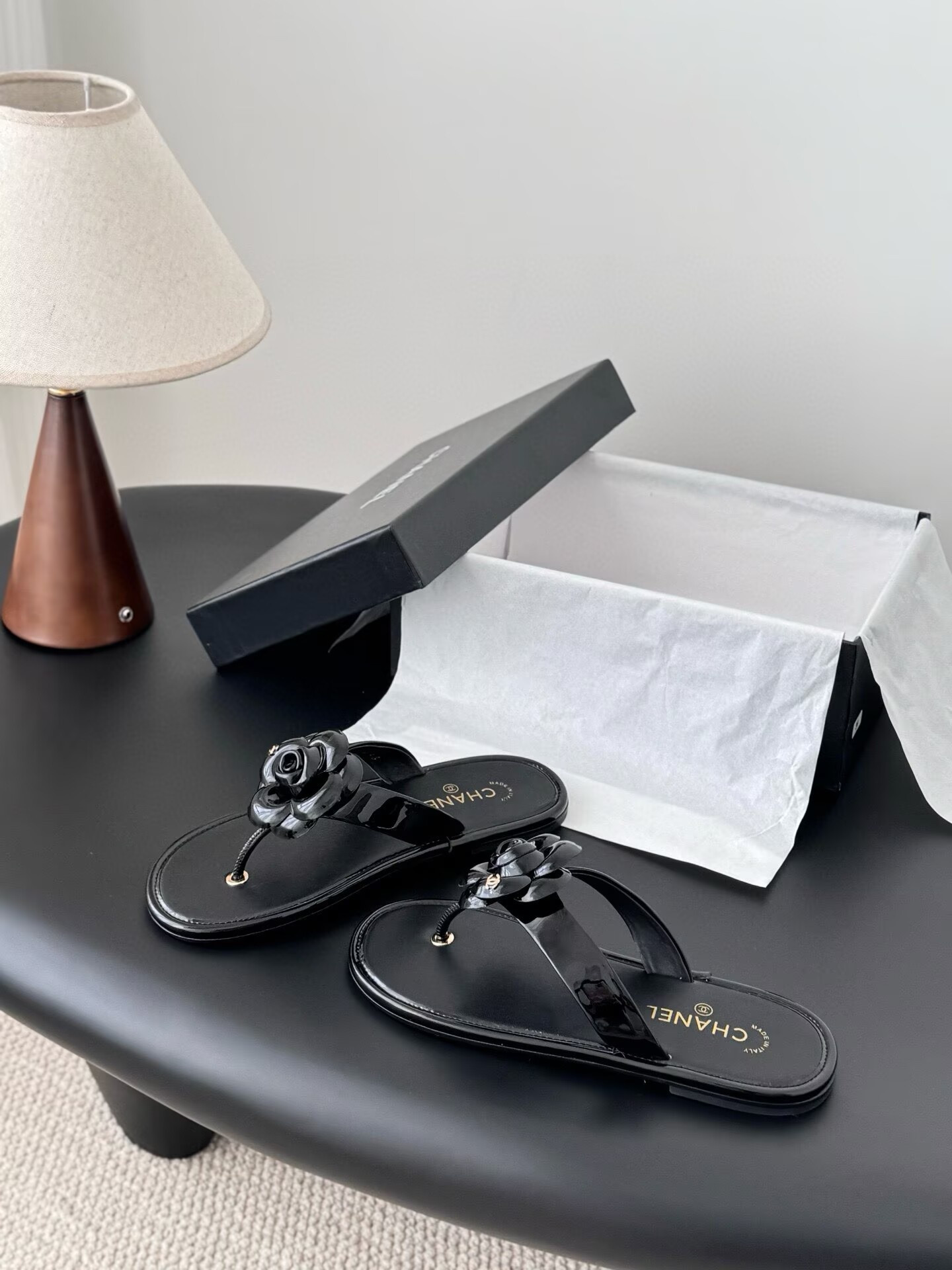 UA Chanel Thongs Slides