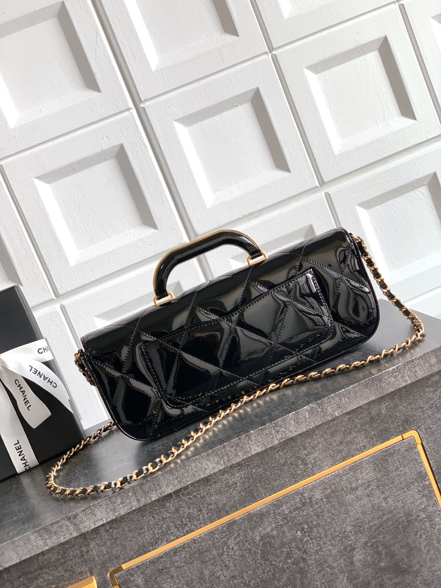 Chanel Large Flap Bag with Top Handle 12.5x30x5cm