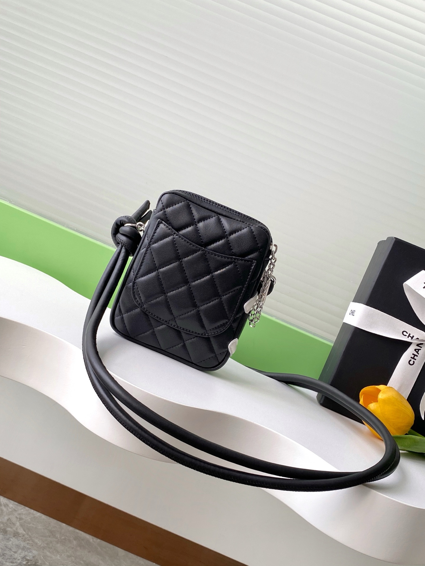 Chanel Cambon Line Crossbody Bag 13x15x3.5cm