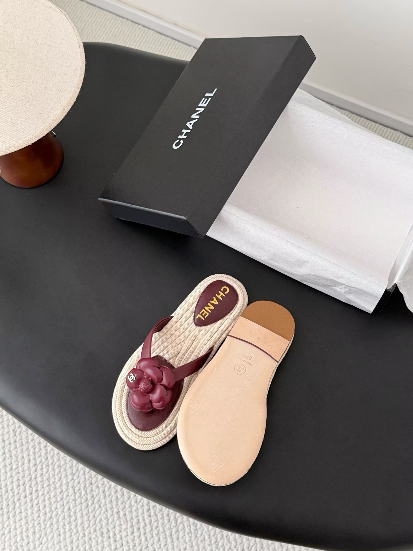 UA Chanel Thongs Slides