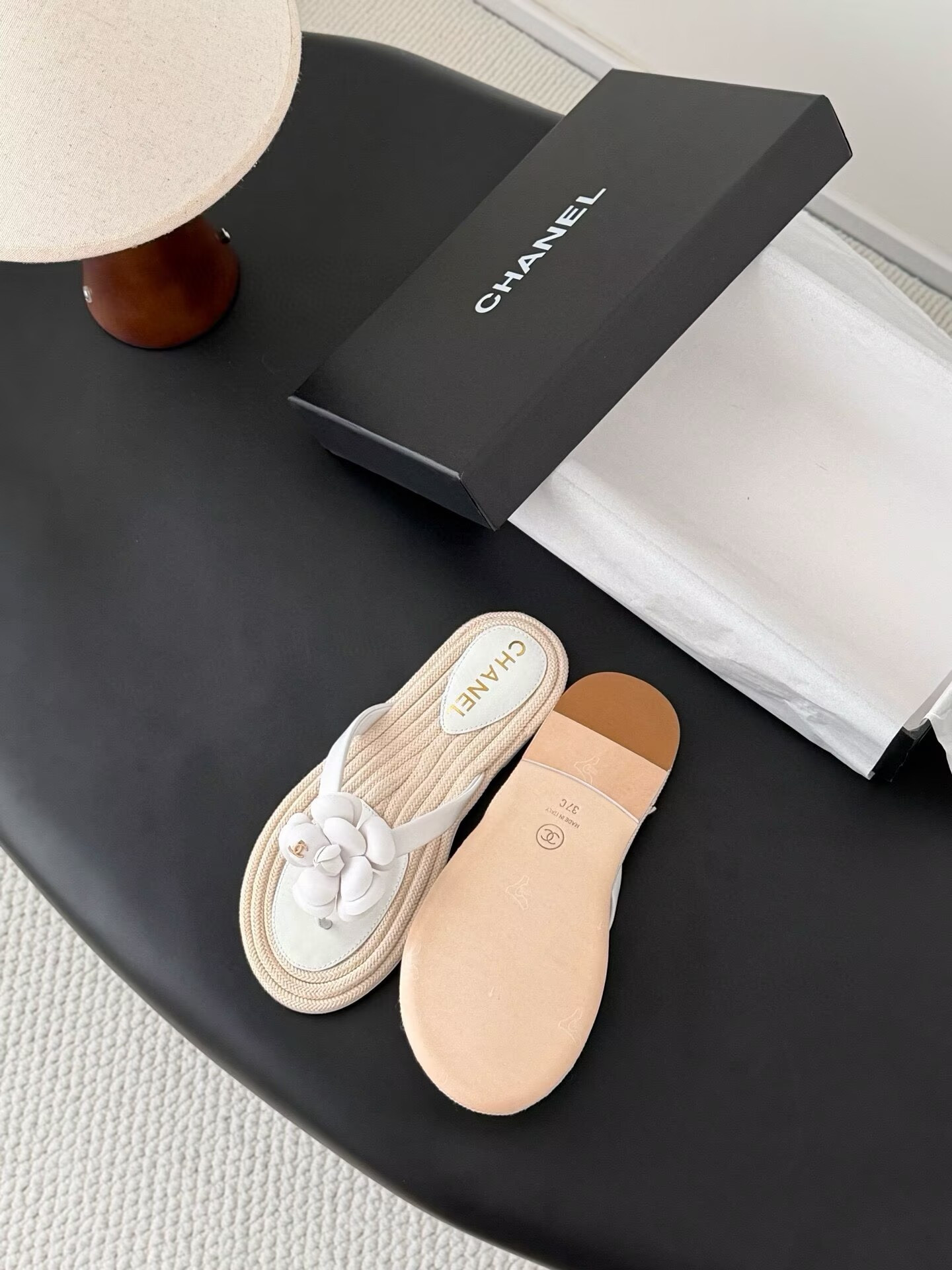 UA Chanel Thongs Slides