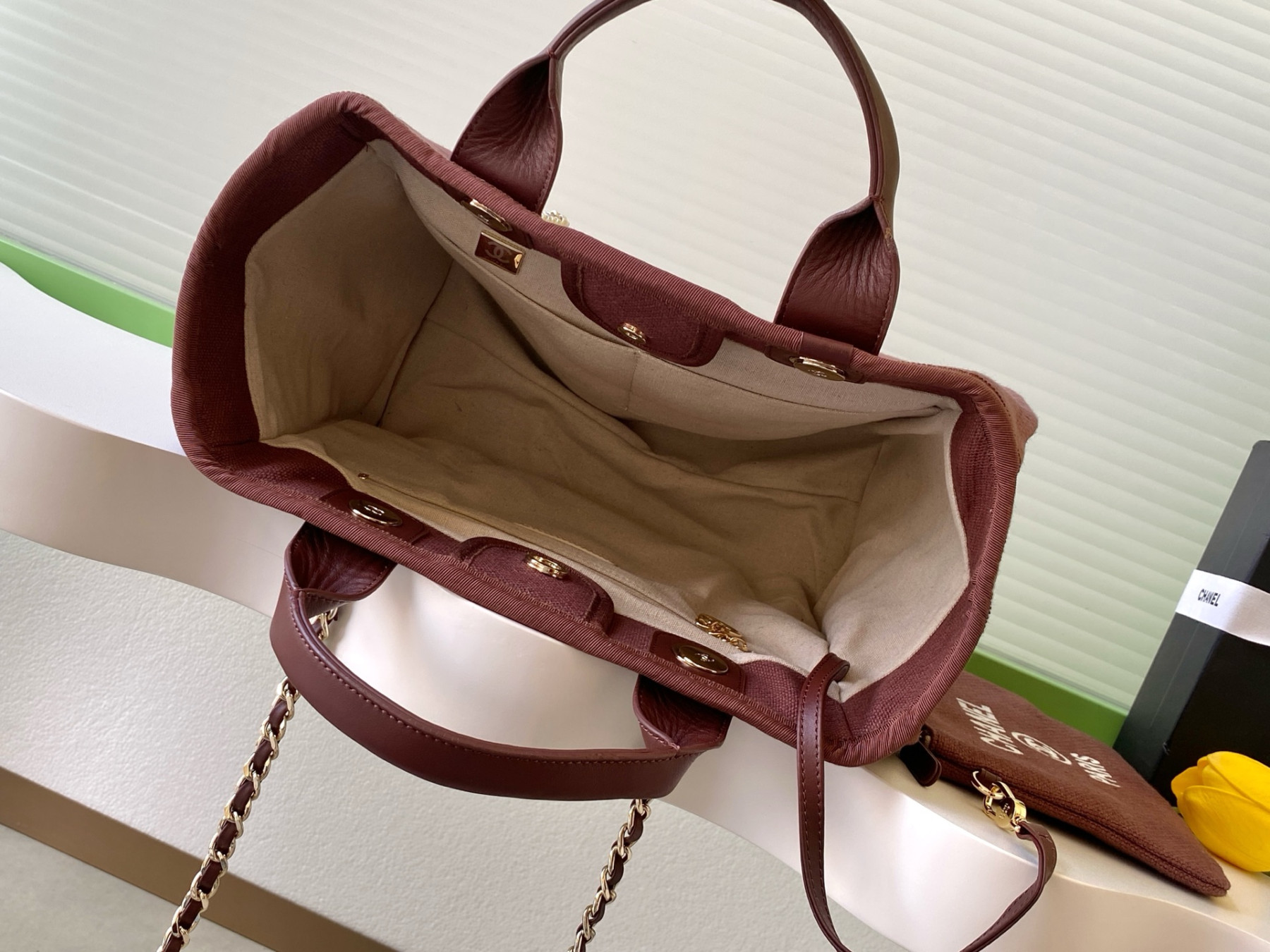 Chanel Deauville Tote Shopping Bag 33x22x13cm