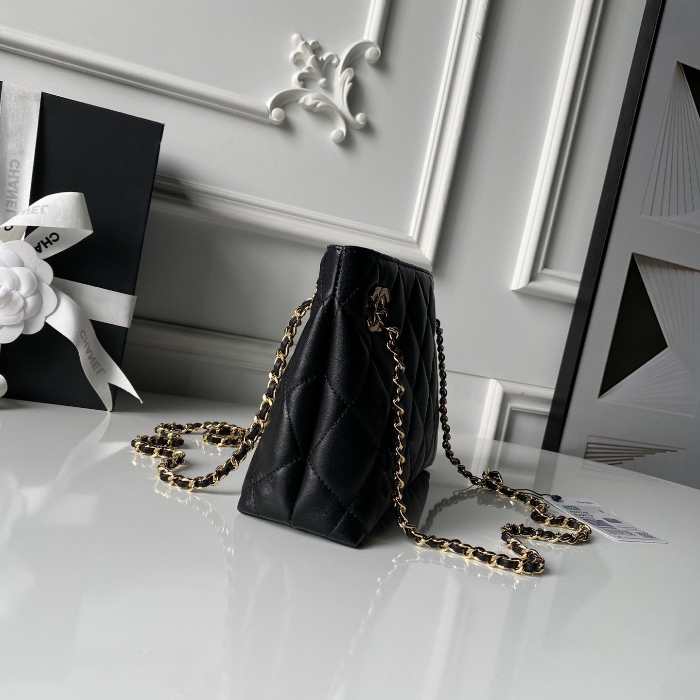 CHANEL Chain Shopping Tote Bag AS6248 24.5x16x7.5cm