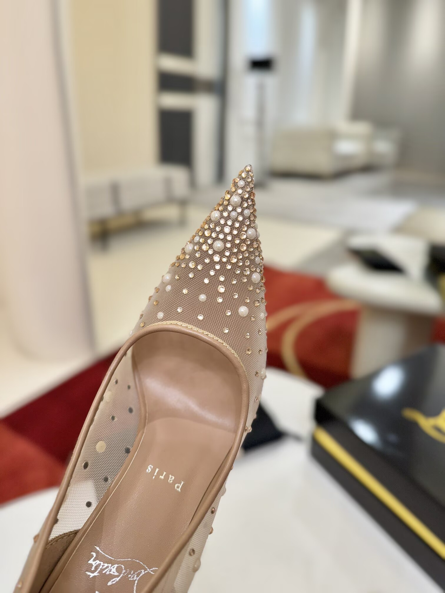 ua Chr1st1an louboutin miss z mesh pumps 8.5cm heel